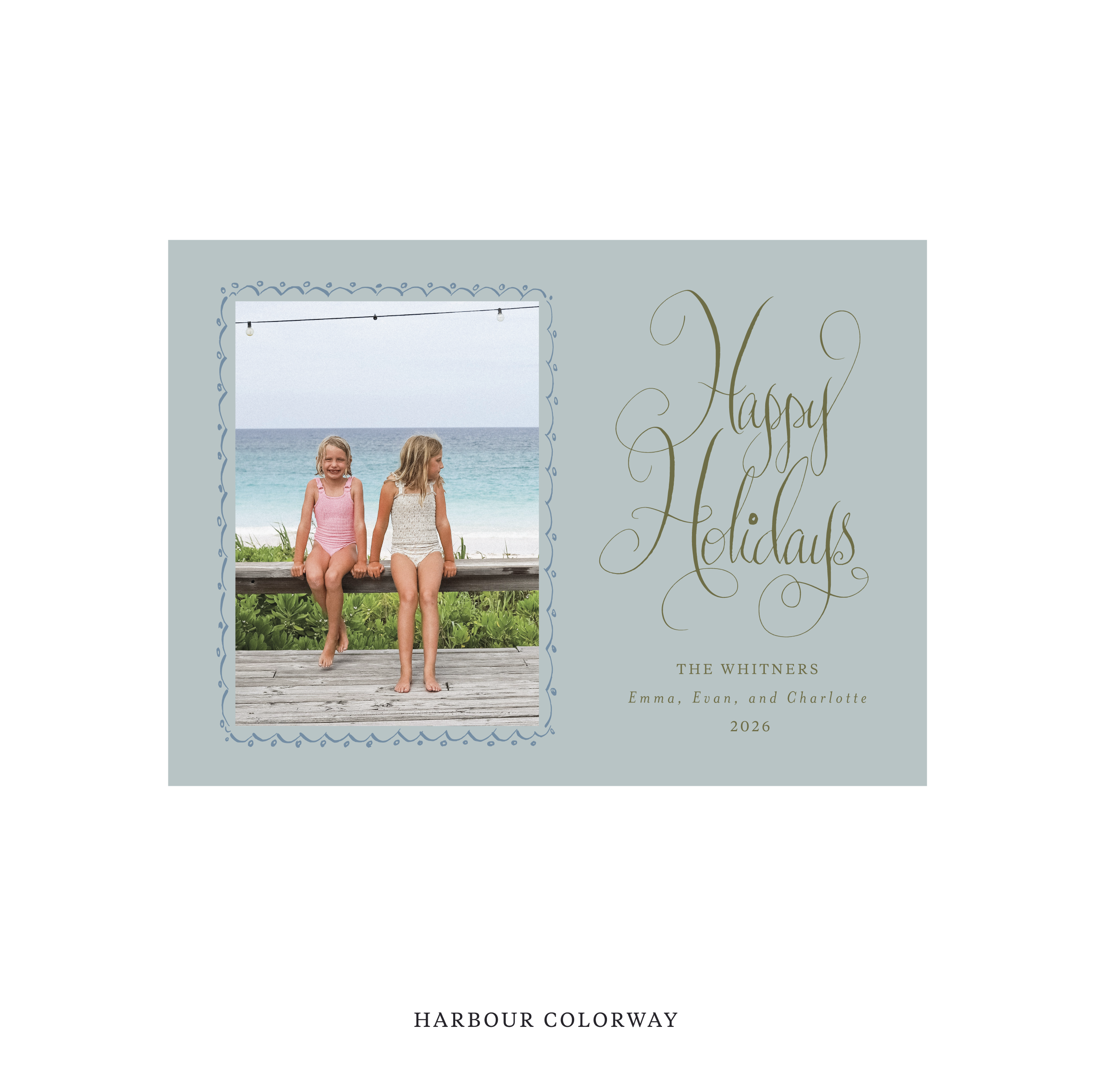 Whitner Classic Flat Print Holiday Card, Medium