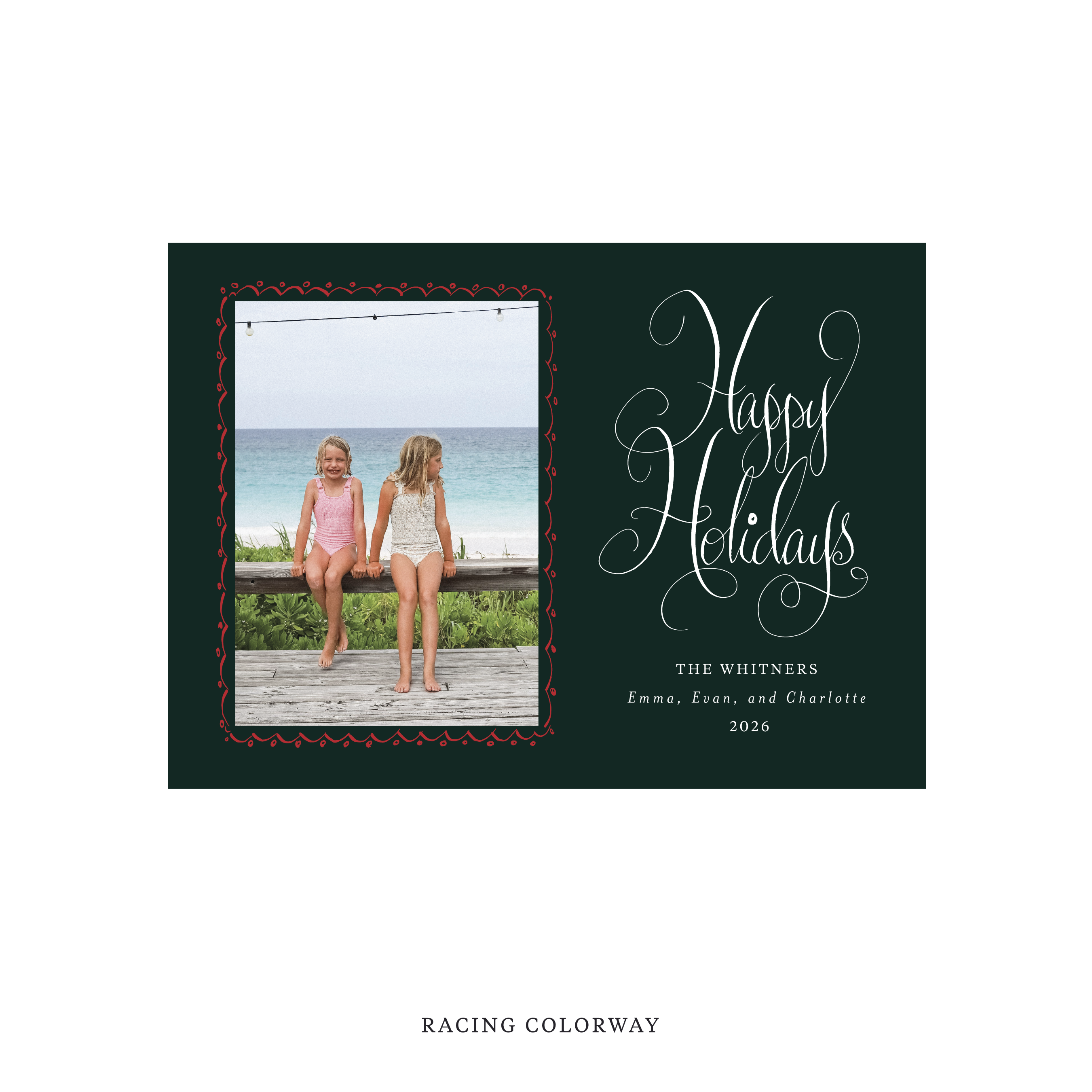 Whitner Classic Flat Print Holiday Card, Medium