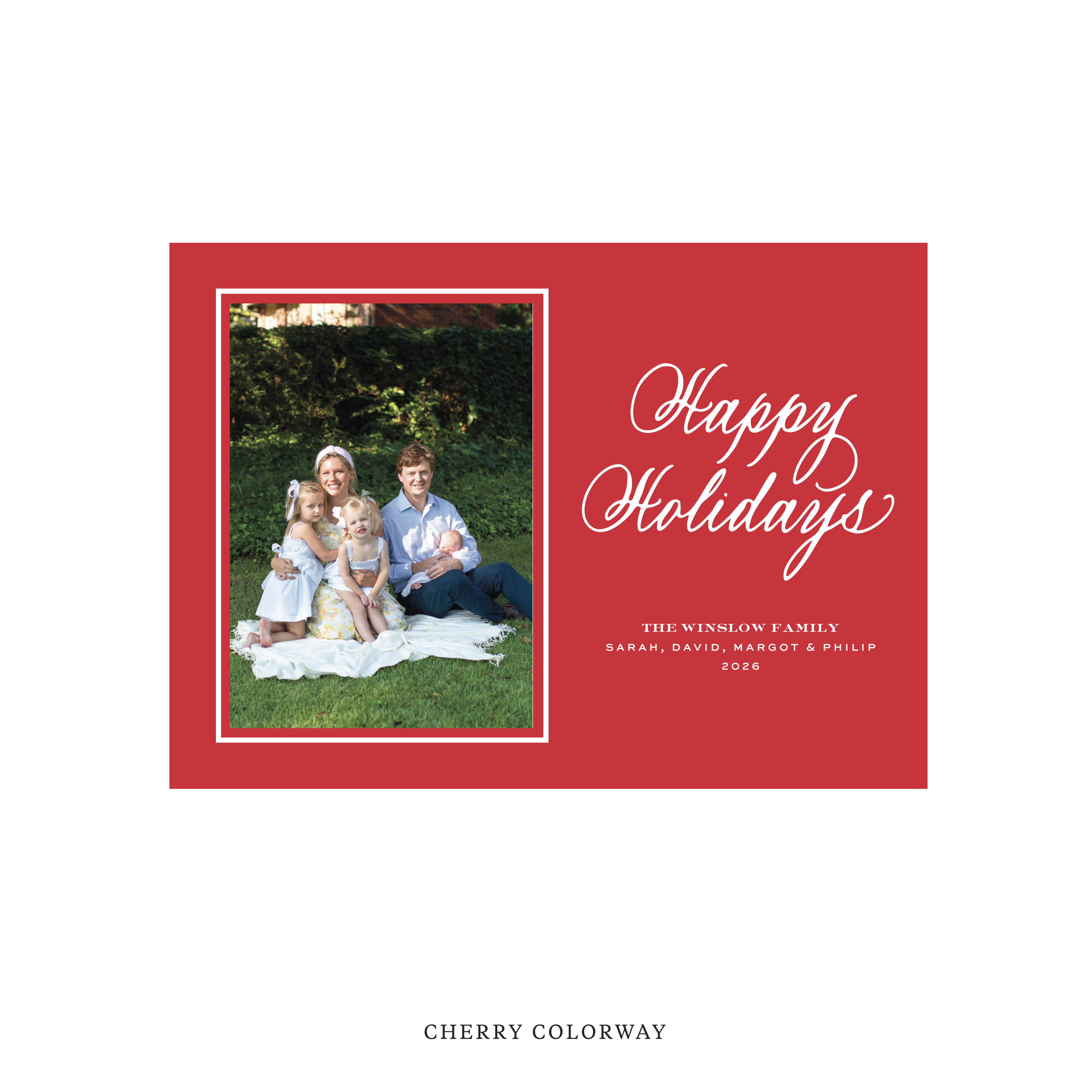 Winslow Classic Flat Print Holiday Card, Medium