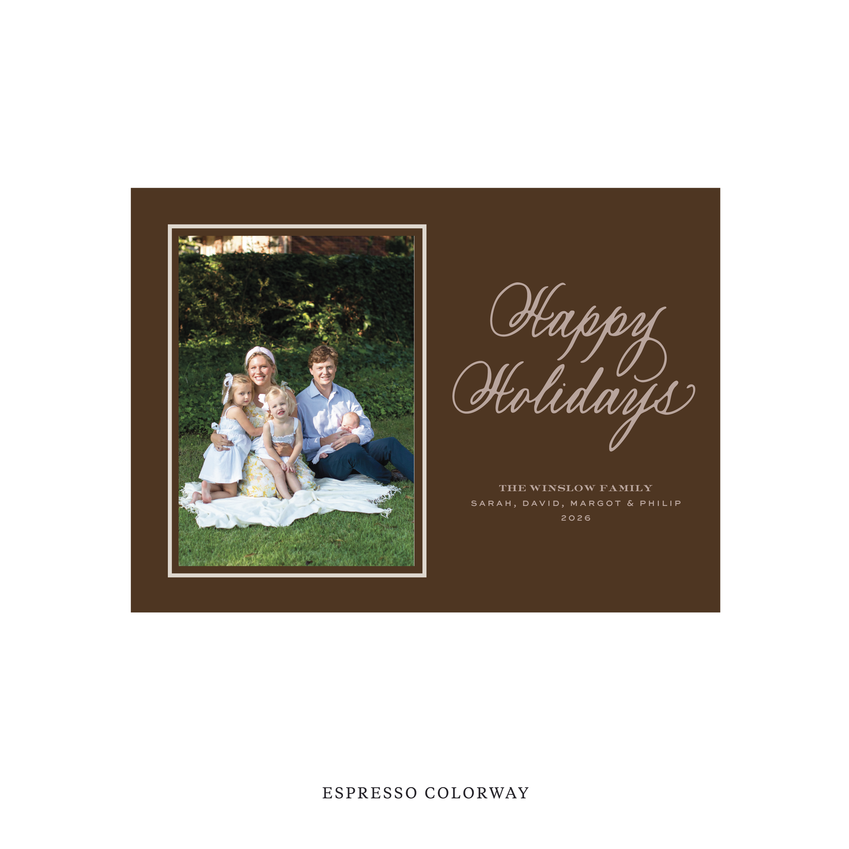 Winslow Classic Flat Print Holiday Card, Medium