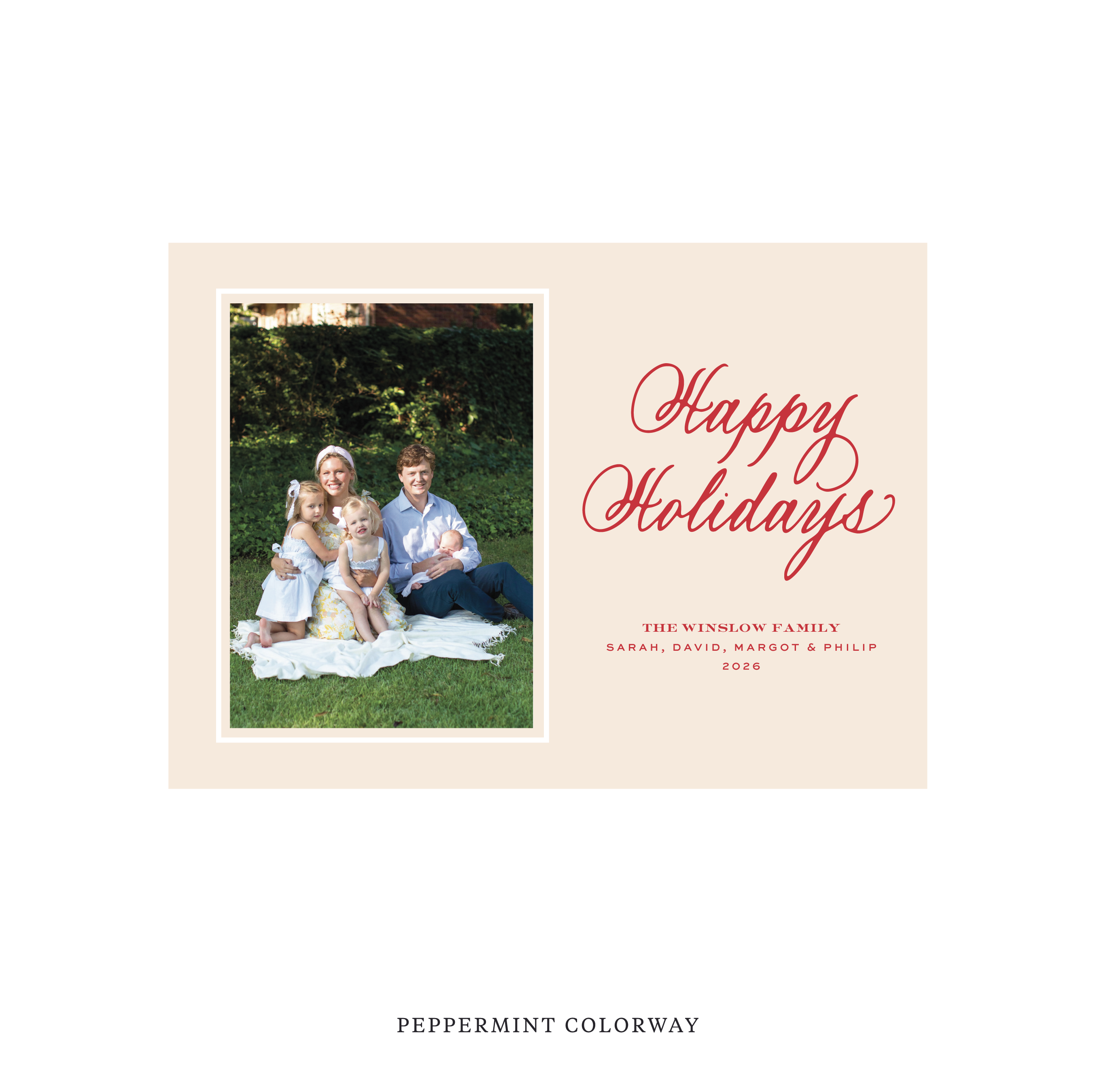 Winslow Classic Flat Print Holiday Card, Medium
