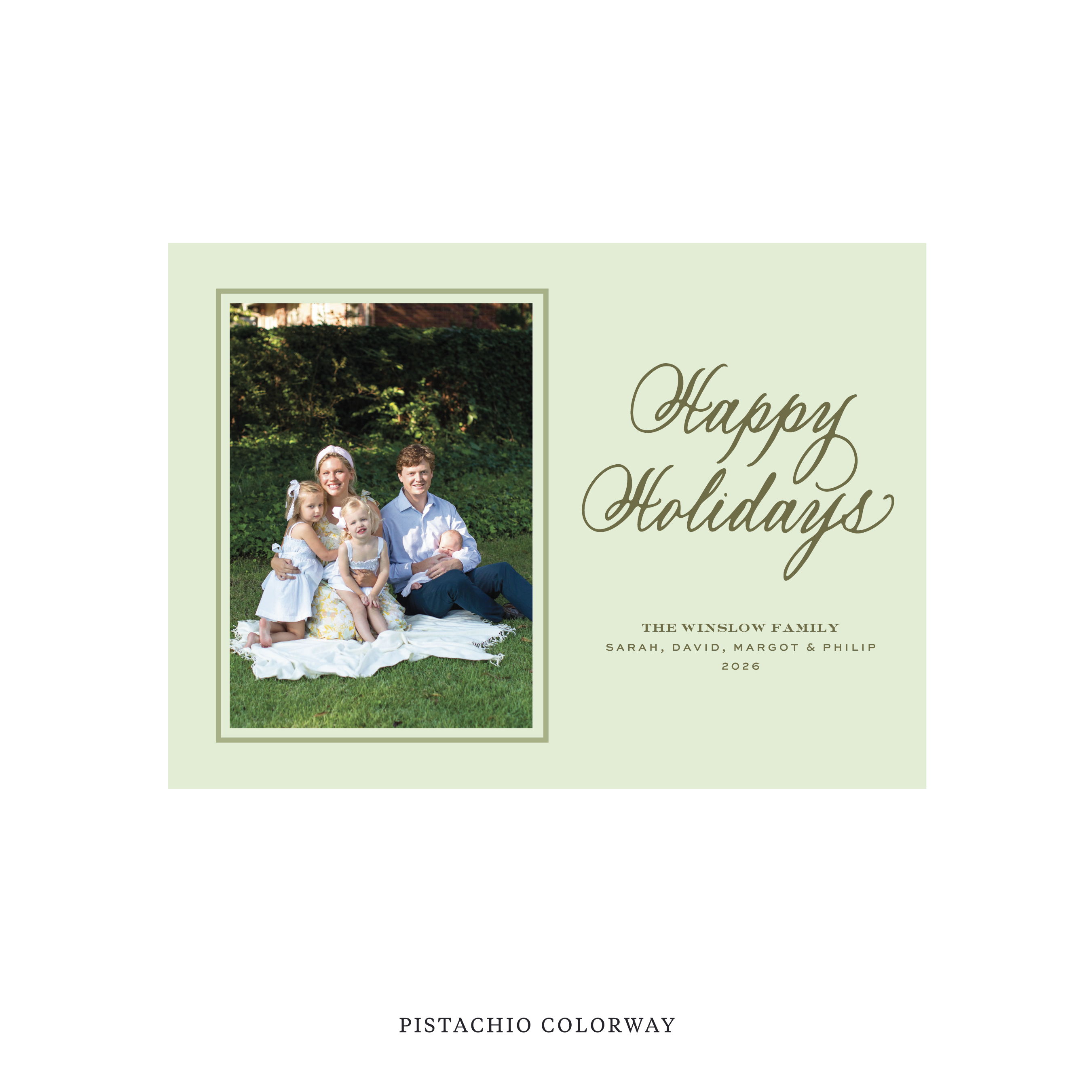Winslow Classic Flat Print Holiday Card, Medium