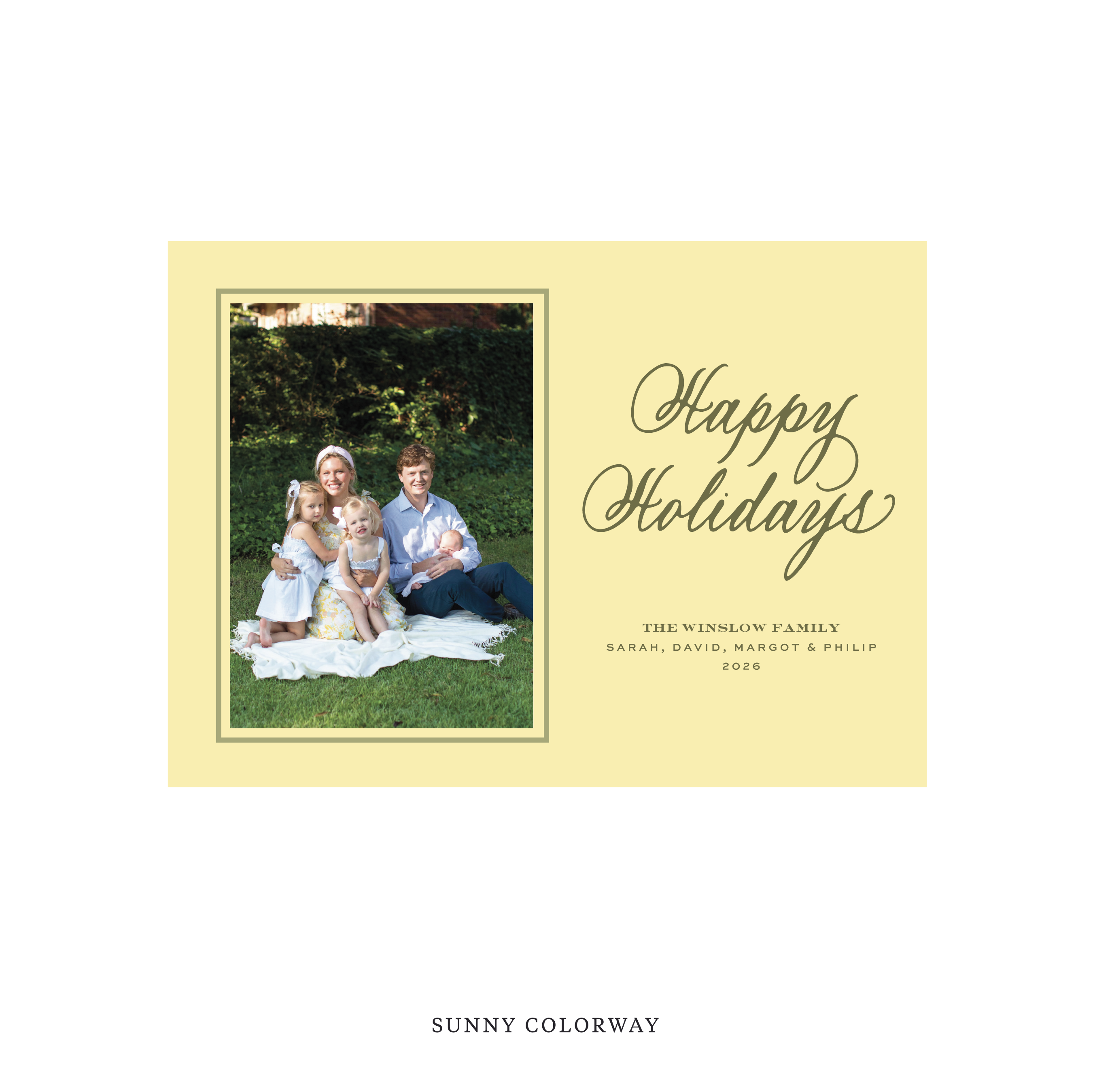 Winslow Classic Flat Print Holiday Card, Medium