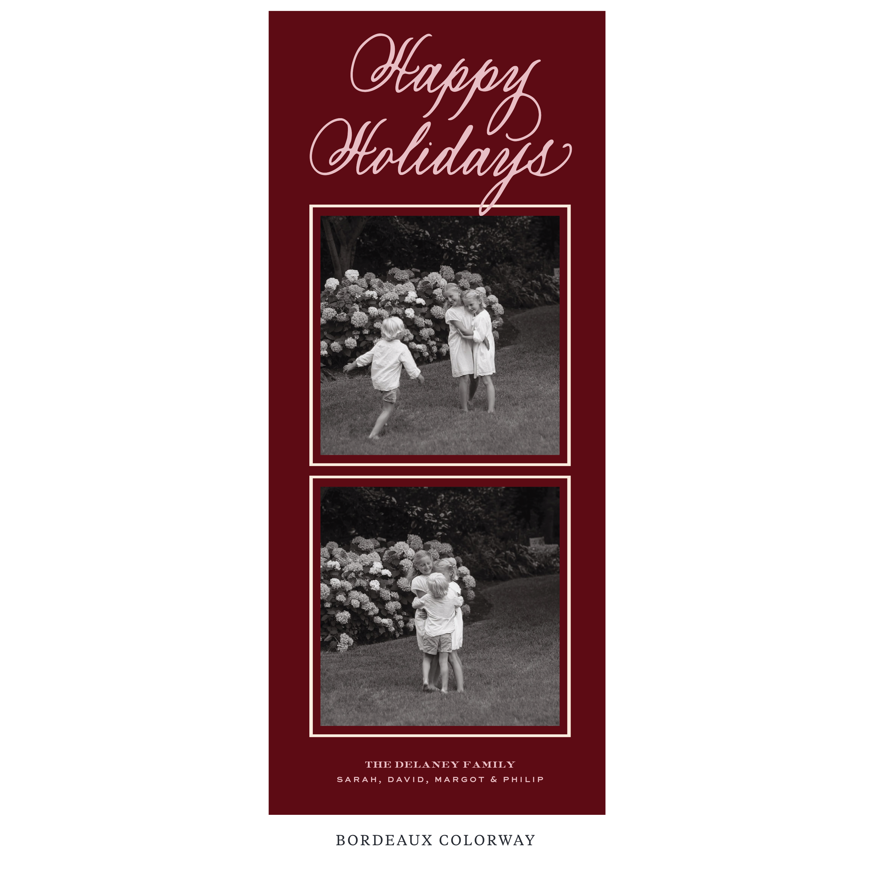 Winslow Digital Photo Holiday Card, Skinny