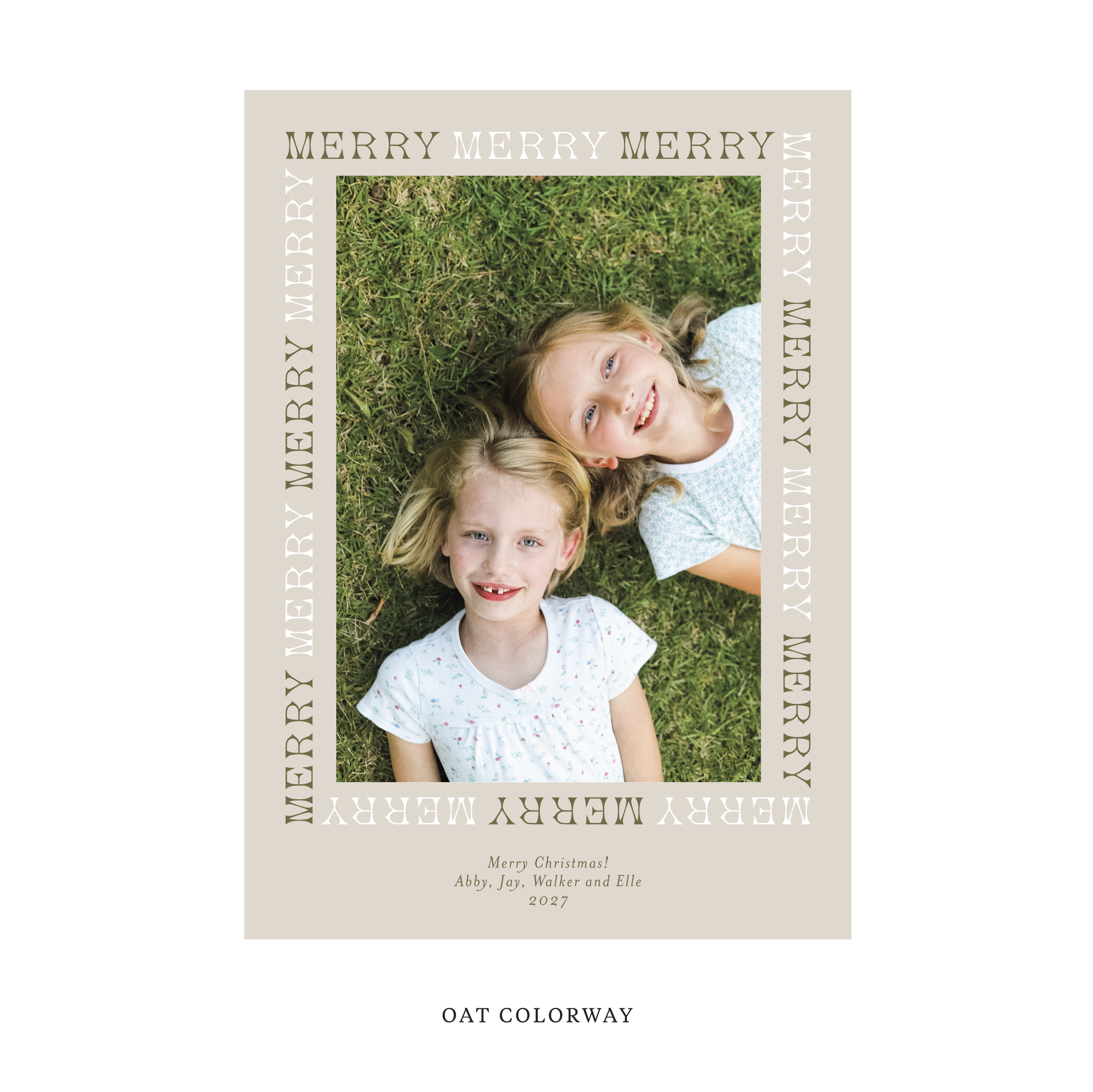 Winston Classic Flat Print Holiday Card, Large