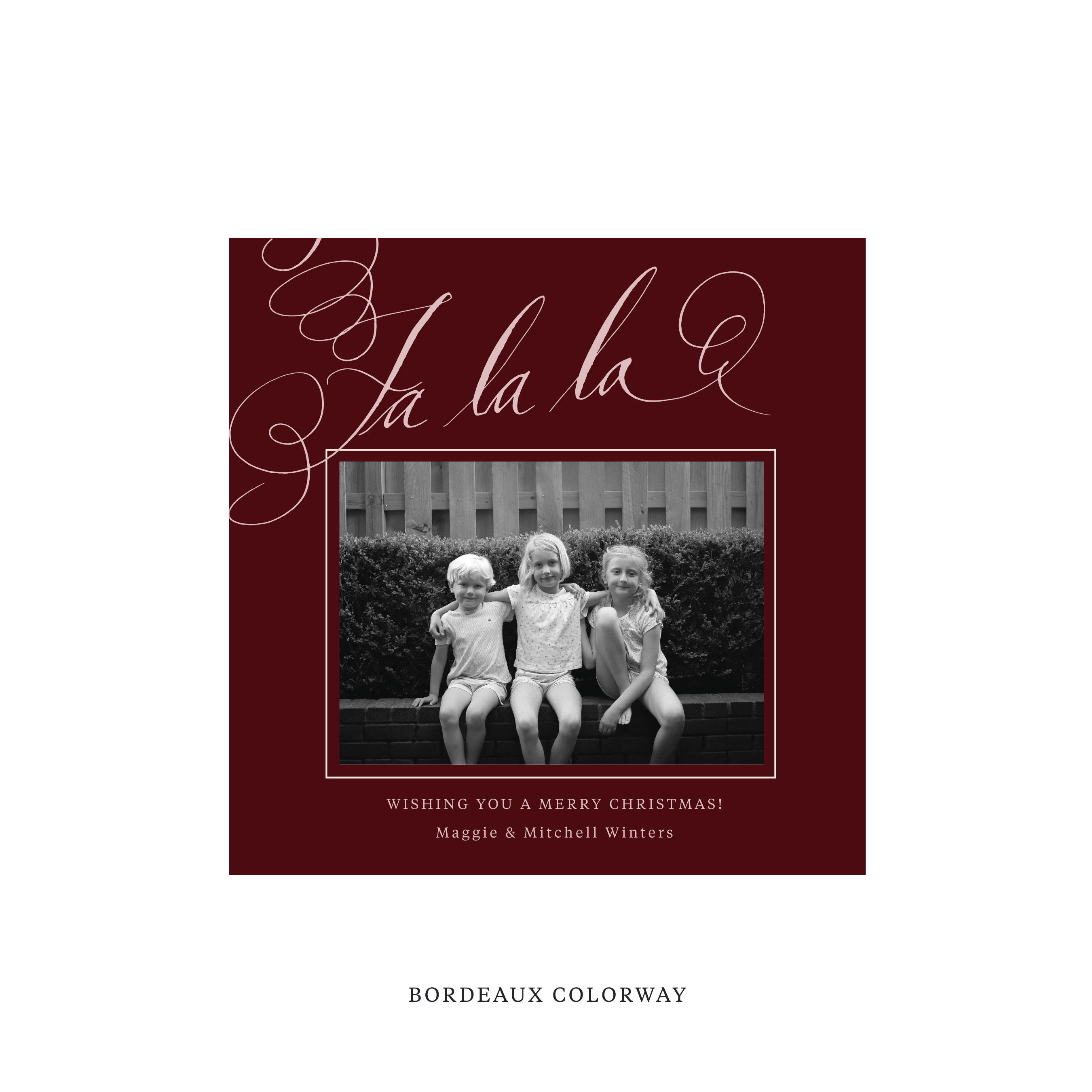 Farnley Classic Flat Print Holiday Card, Square