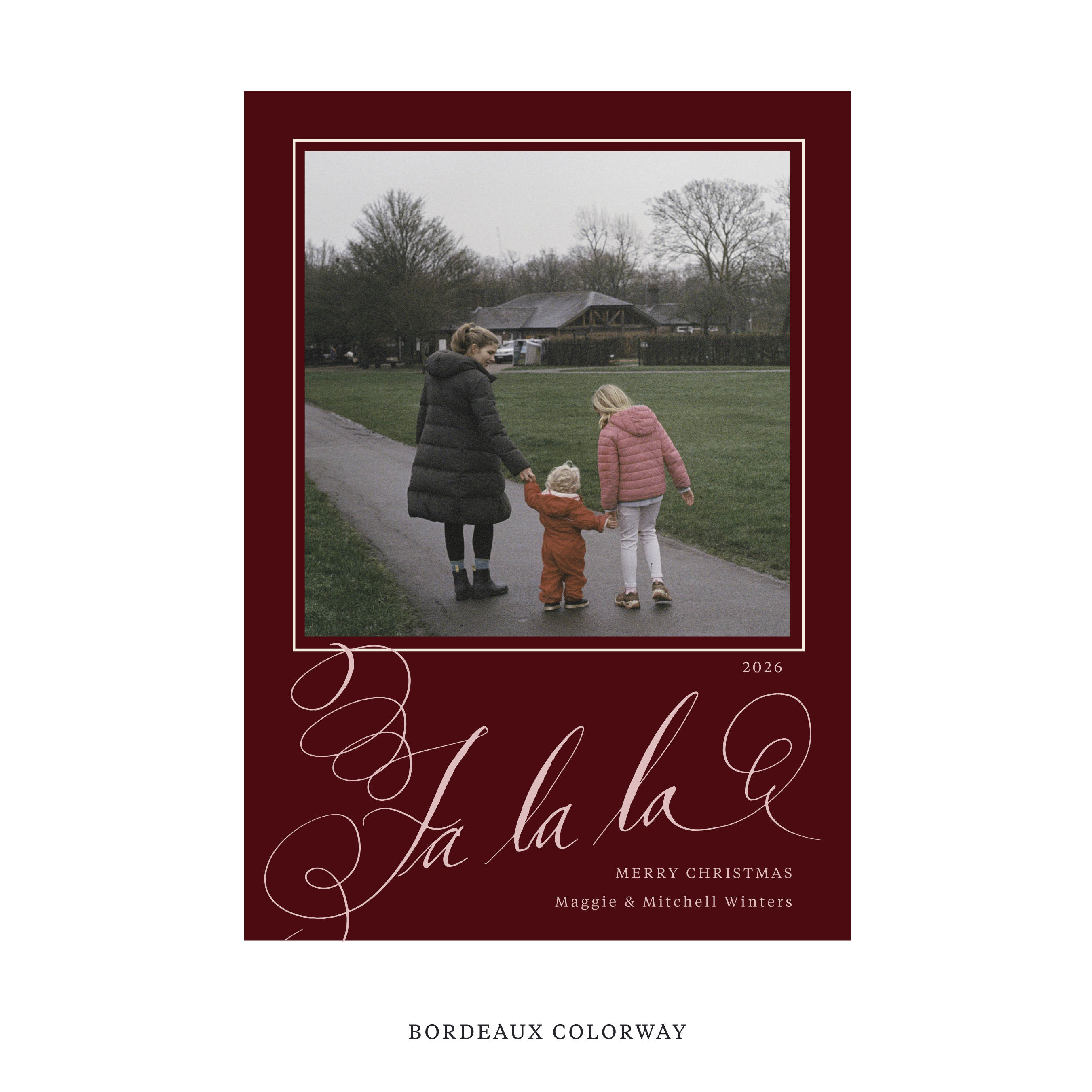 Farnley Classic Flat Print Holiday Card, Large