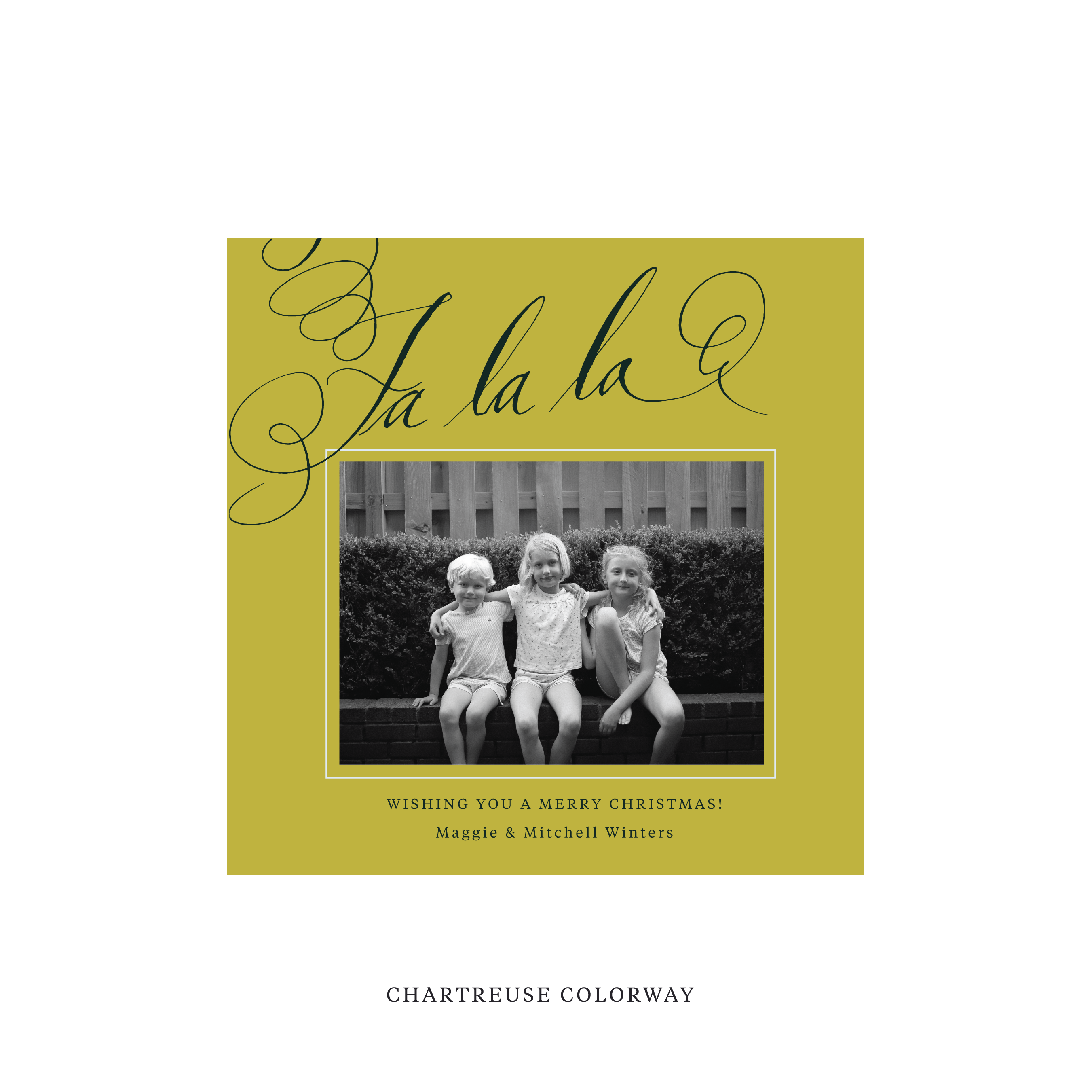 Farnley Classic Flat Print Holiday Card, Square