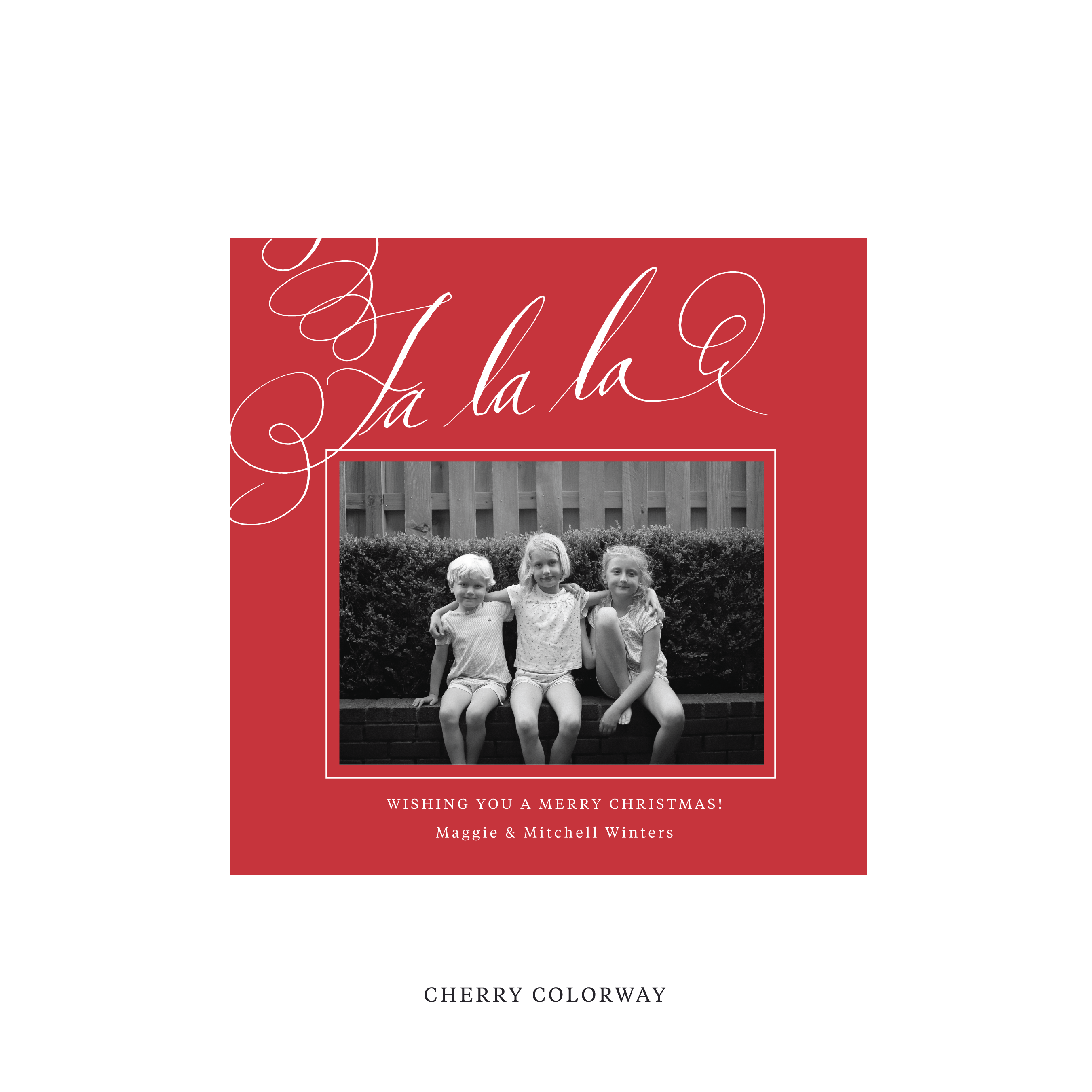 Farnley Classic Flat Print Holiday Card, Square