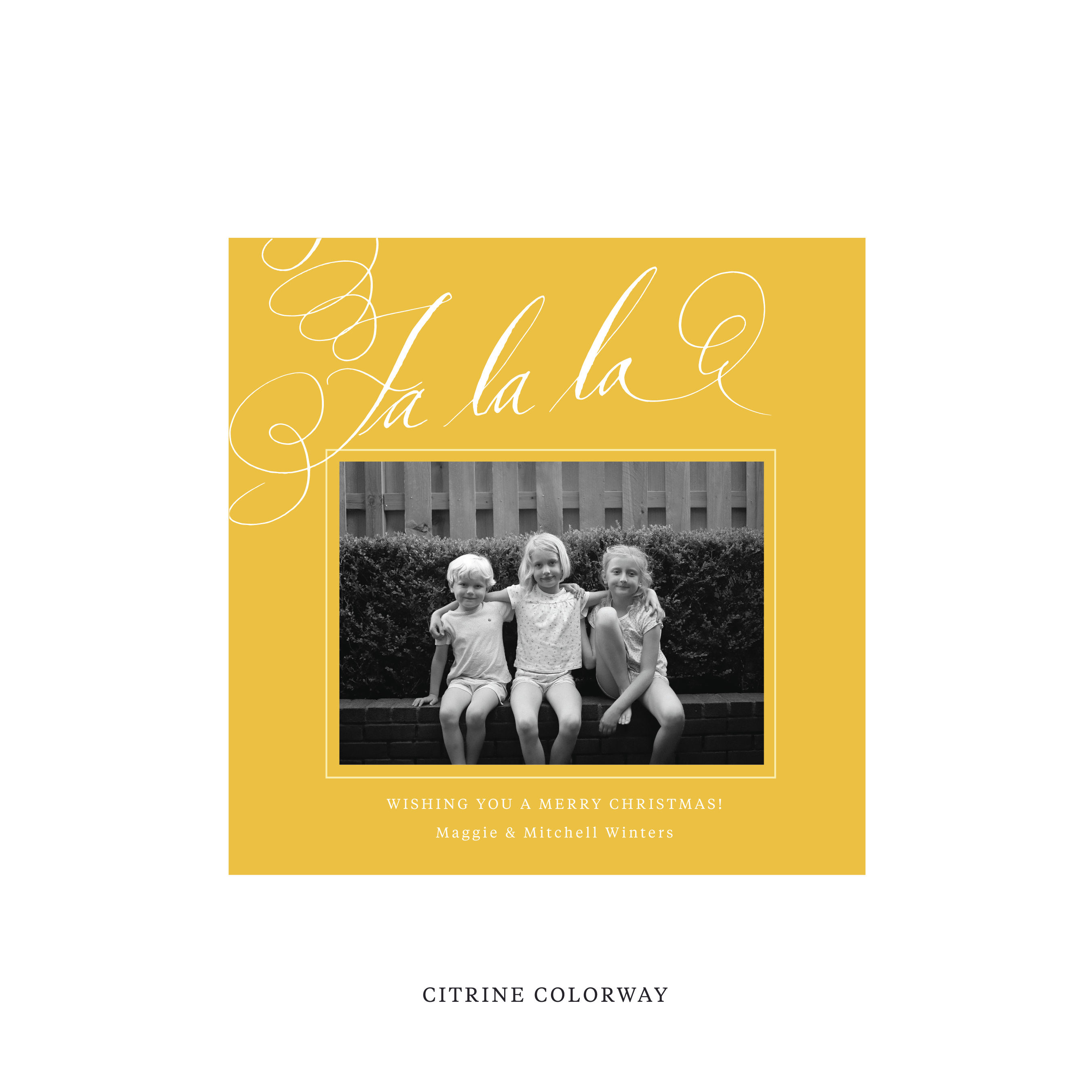 Farnley Classic Flat Print Holiday Card, Square