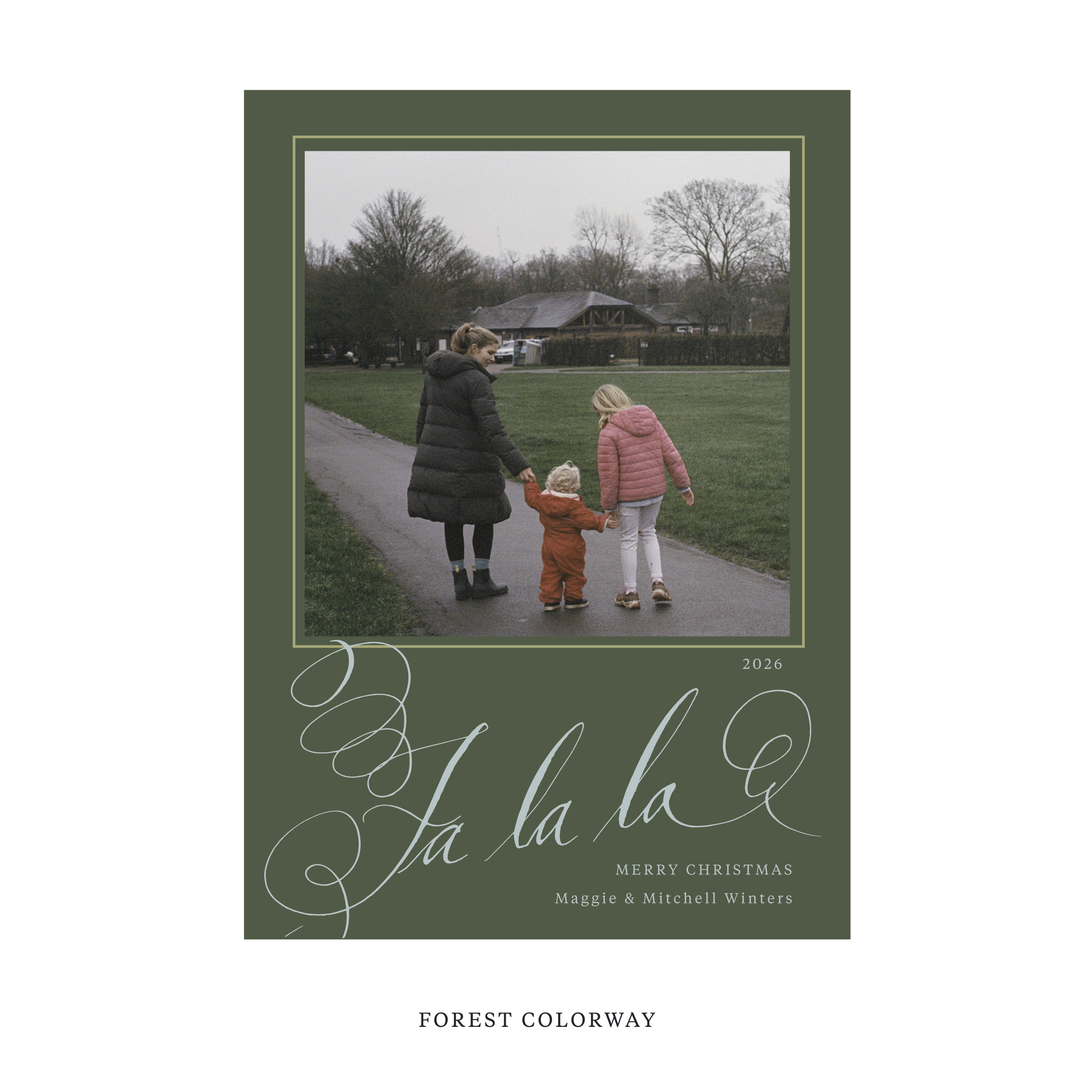 Farnley Classic Flat Print Holiday Card, Large