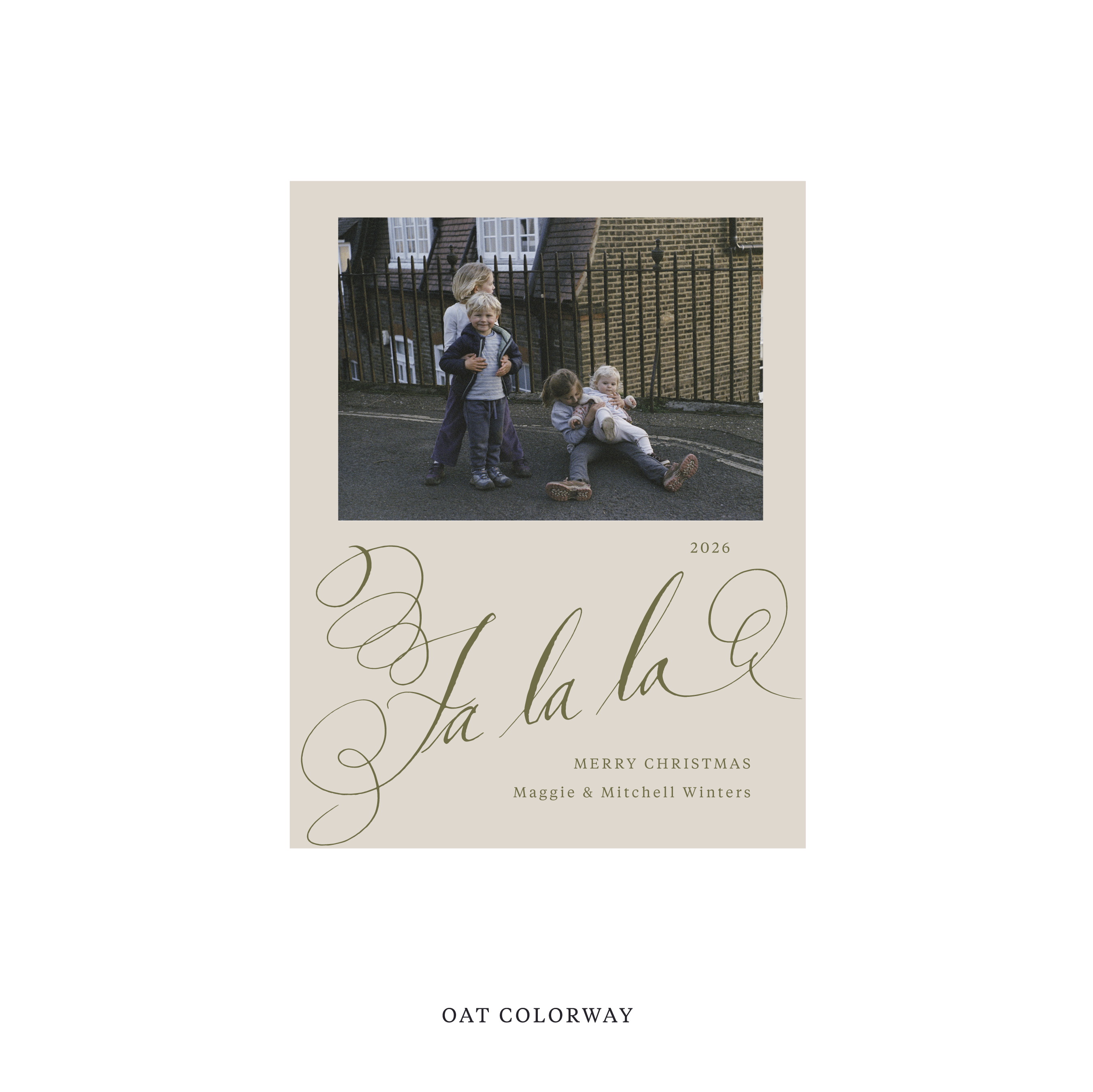 Farnley Classic Flat Print Holiday Card, Small