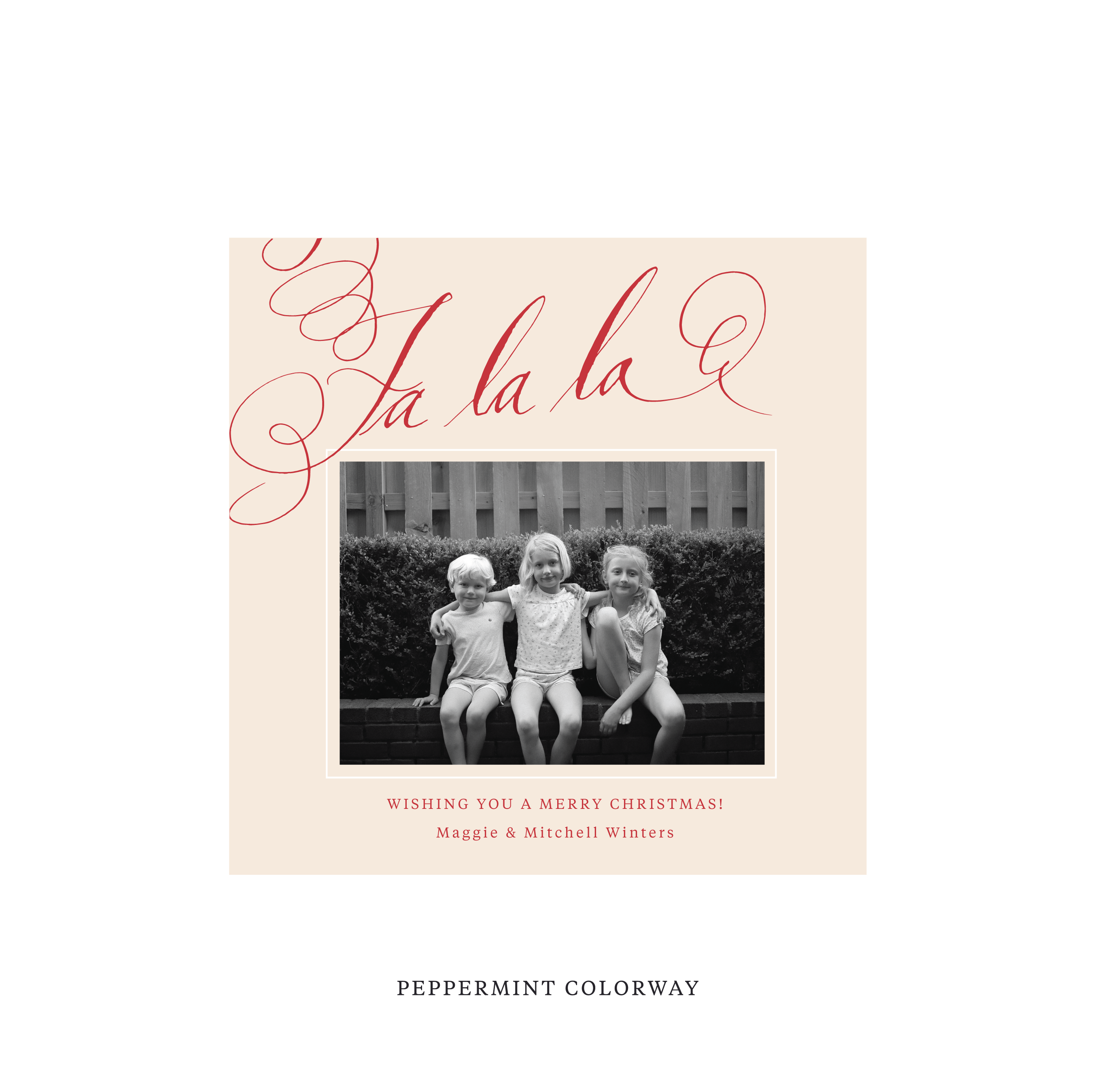 Farnley Classic Flat Print Holiday Card, Square