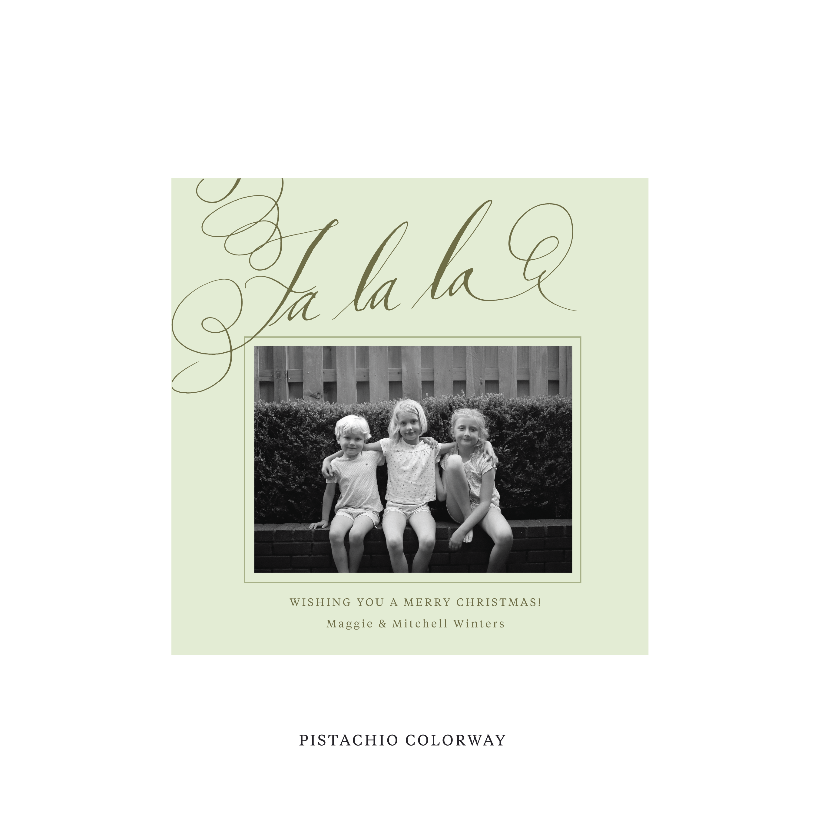 Farnley Classic Flat Print Holiday Card, Square