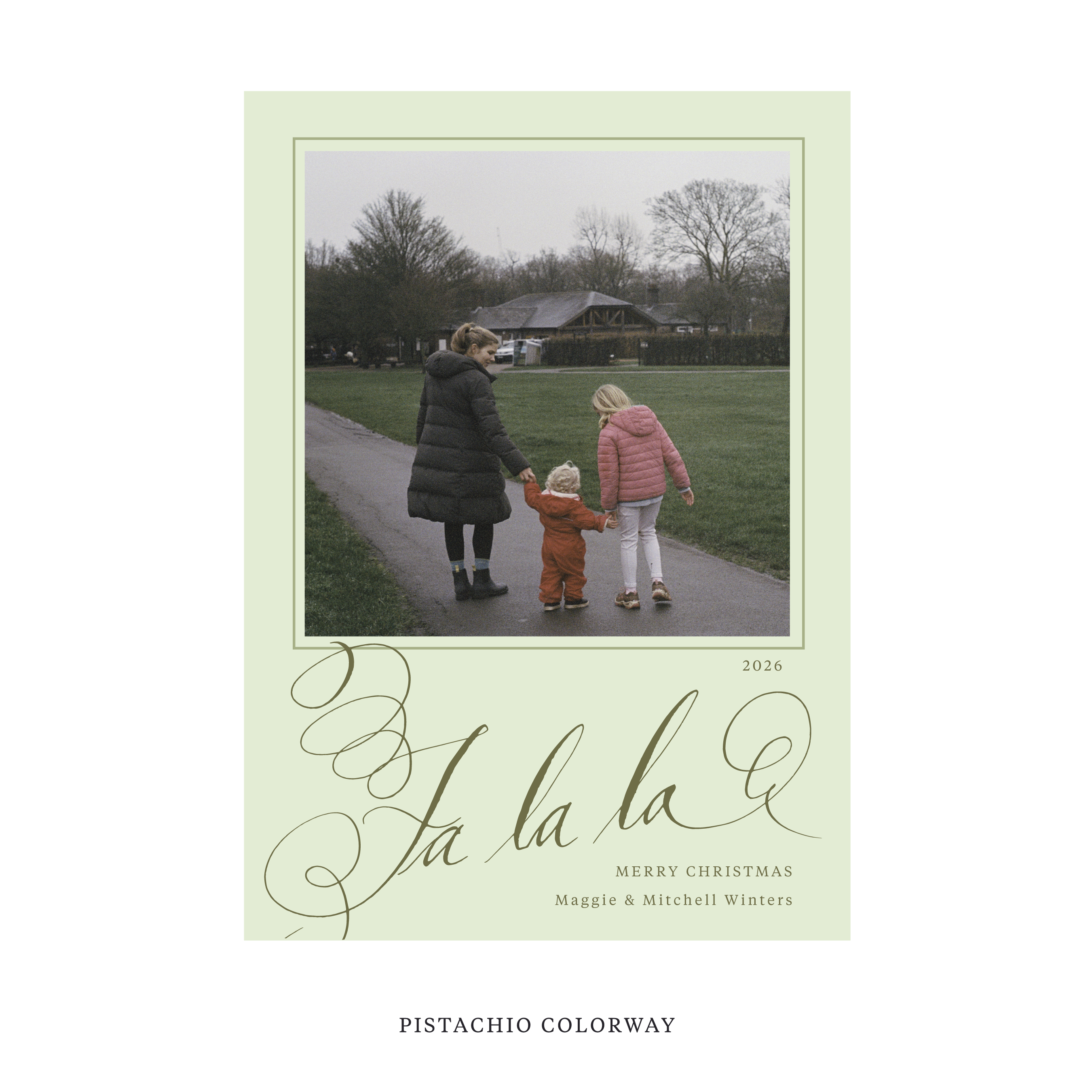 Farnley Classic Flat Print Holiday Card, Large
