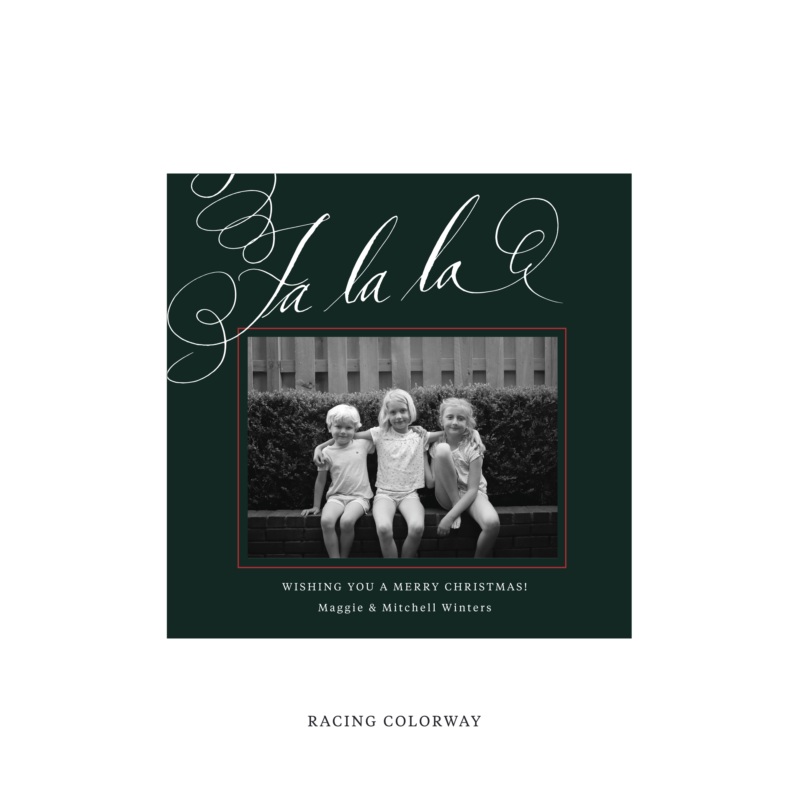 Farnley Classic Flat Print Holiday Card, Square