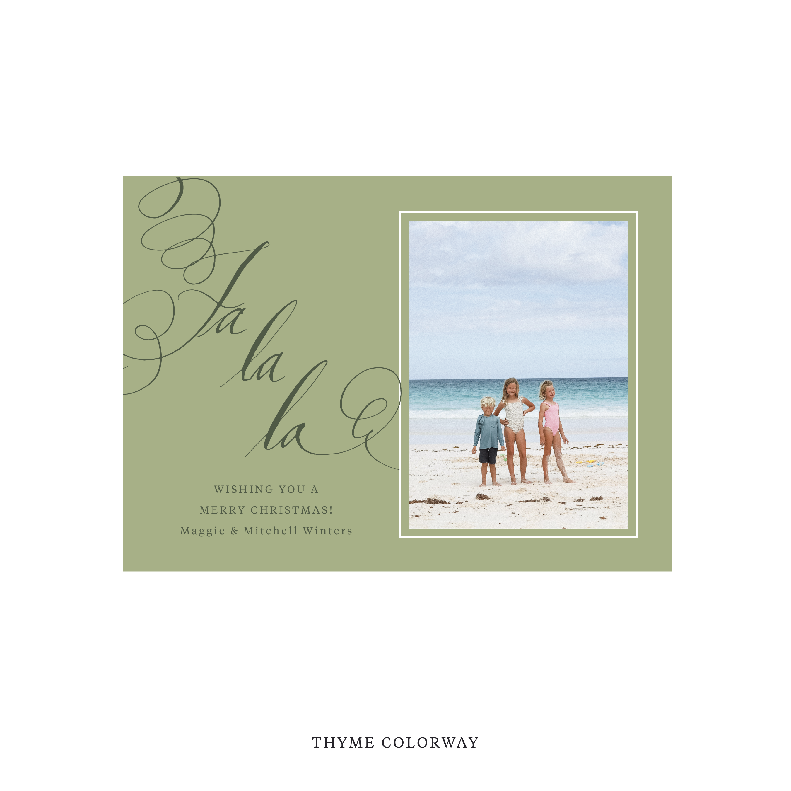 Farnley Classic Flat Print Holiday Card, Medium
