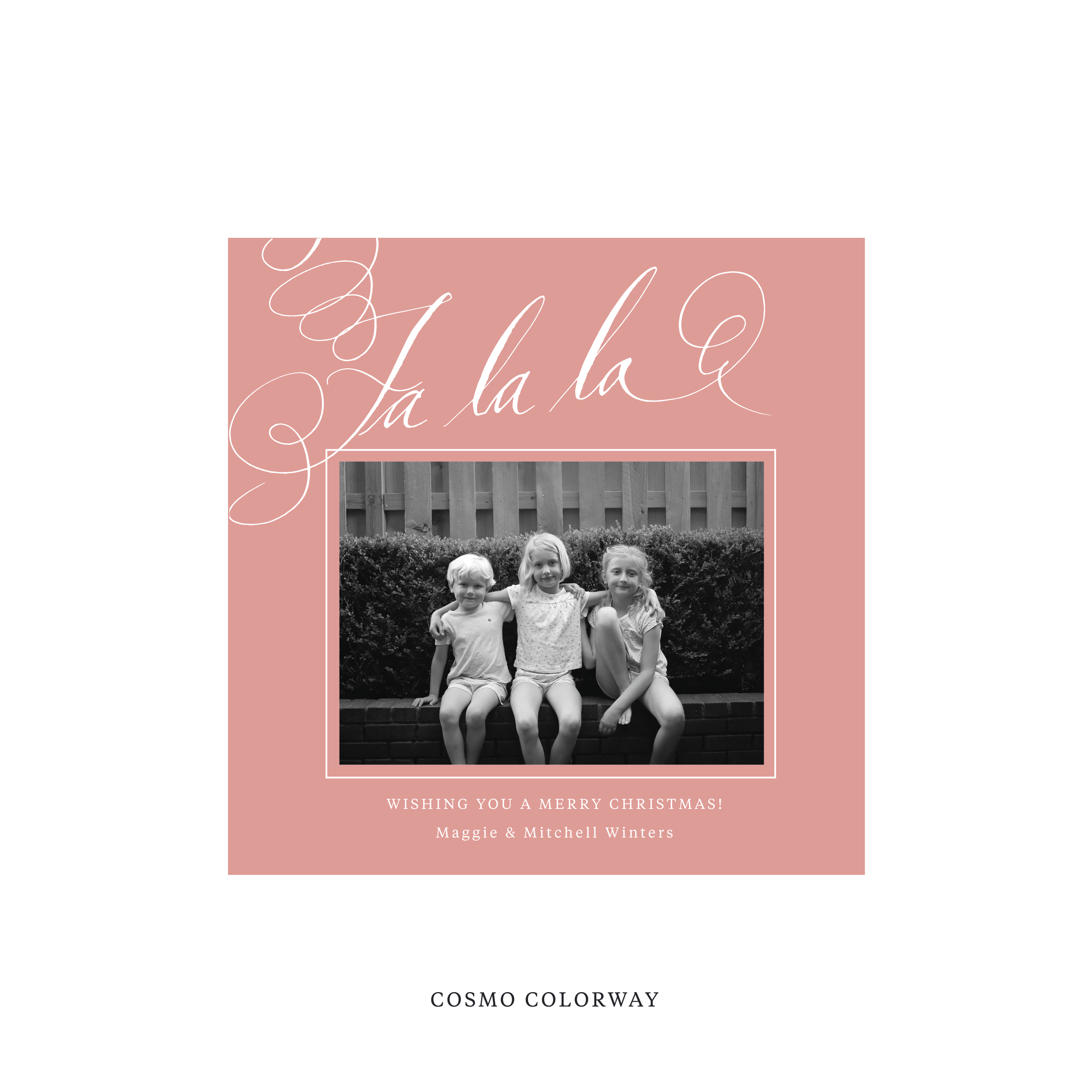Farnley Classic Flat Print Holiday Card, Square