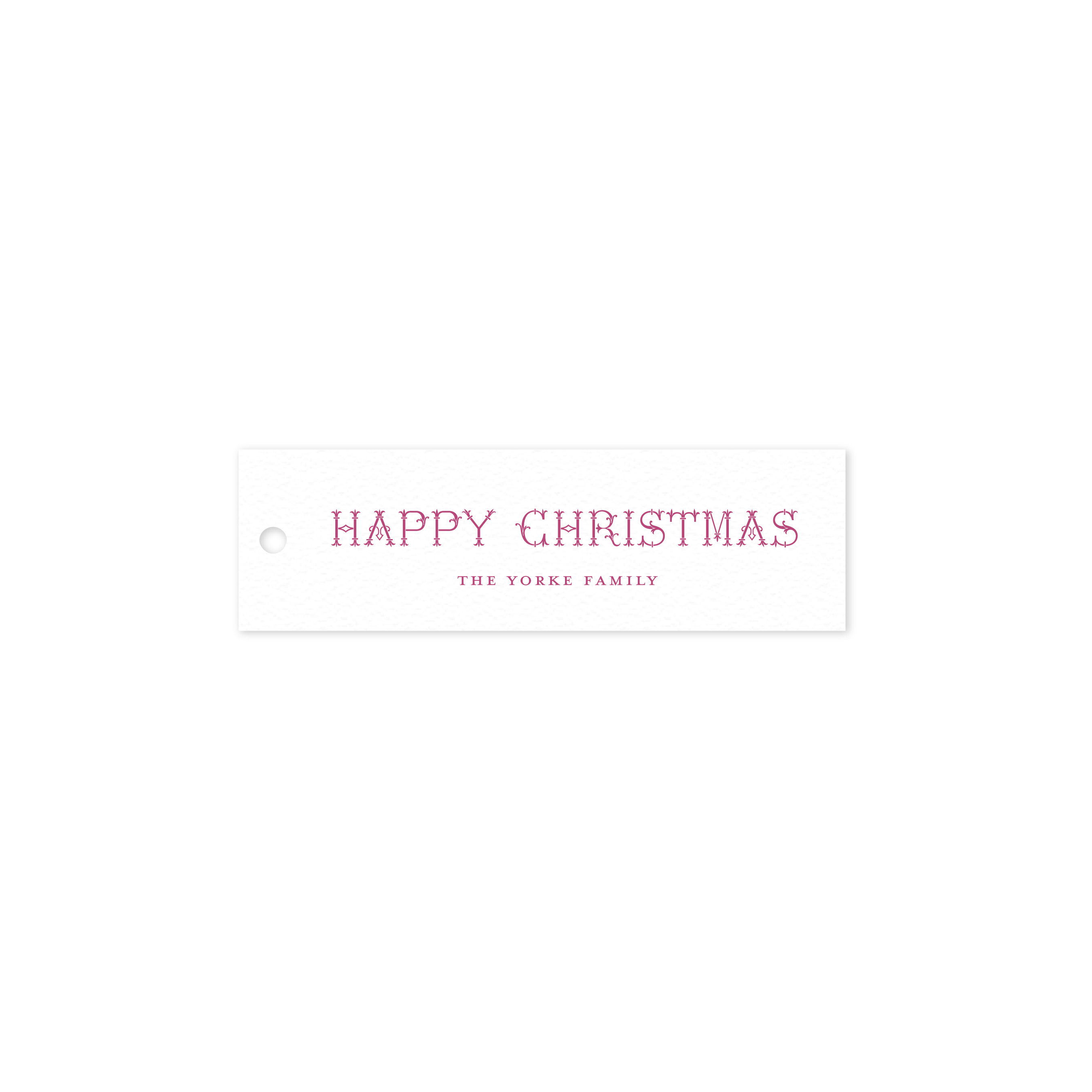 Yorke Skinny Letterpress Gift Tag