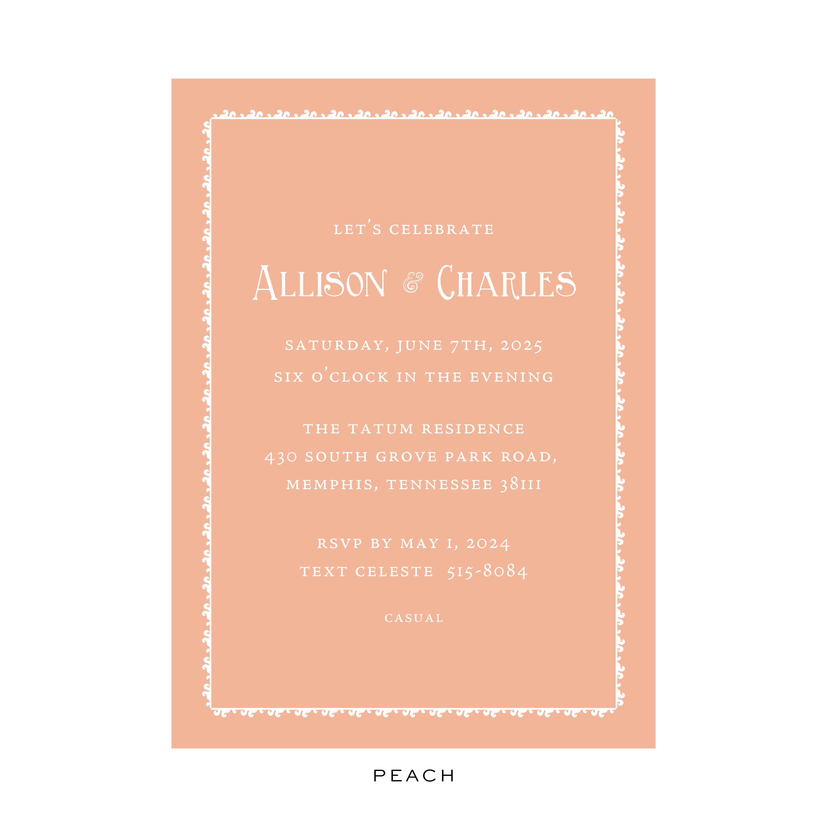 Allison Bridal Invitation