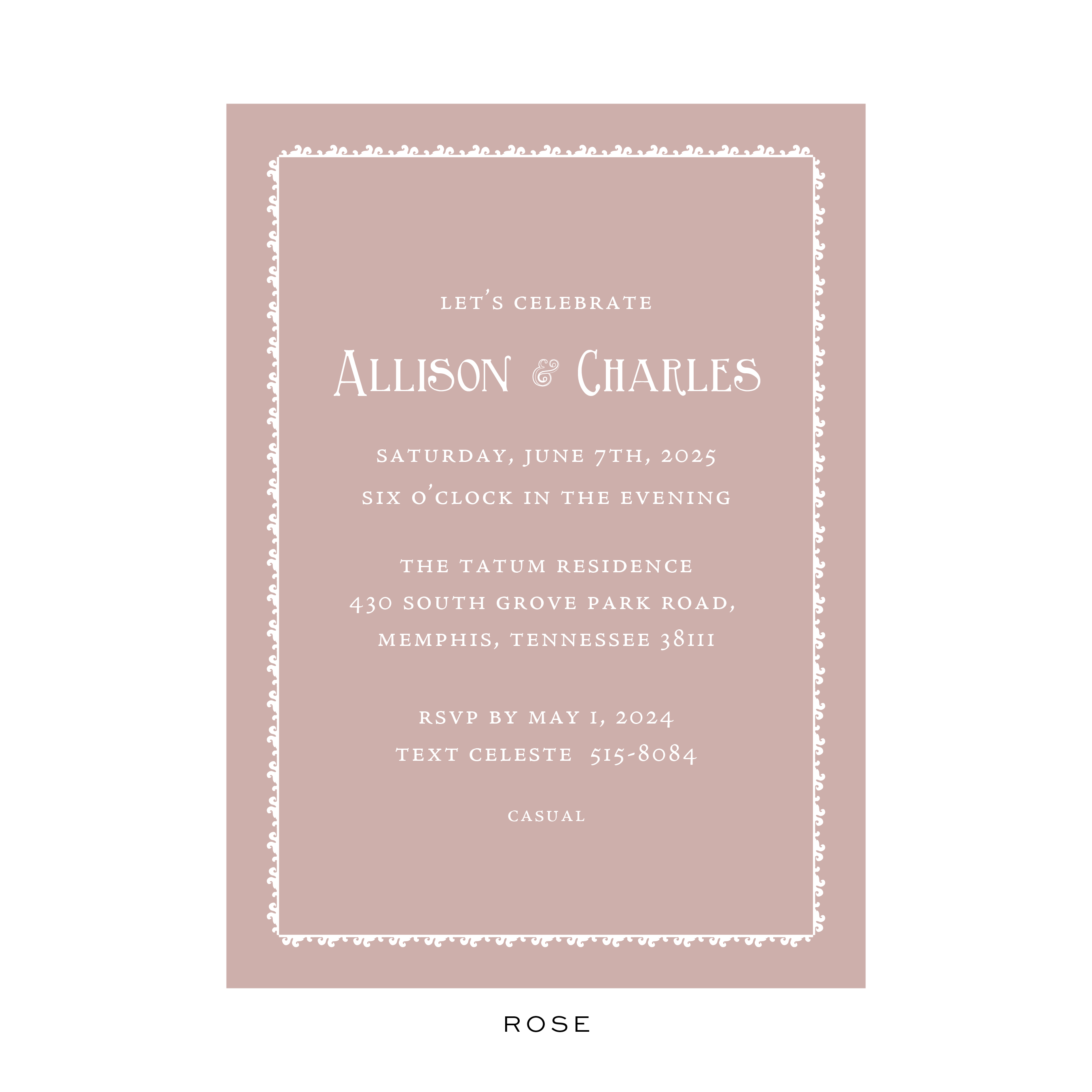 Allison Bridal Invitation