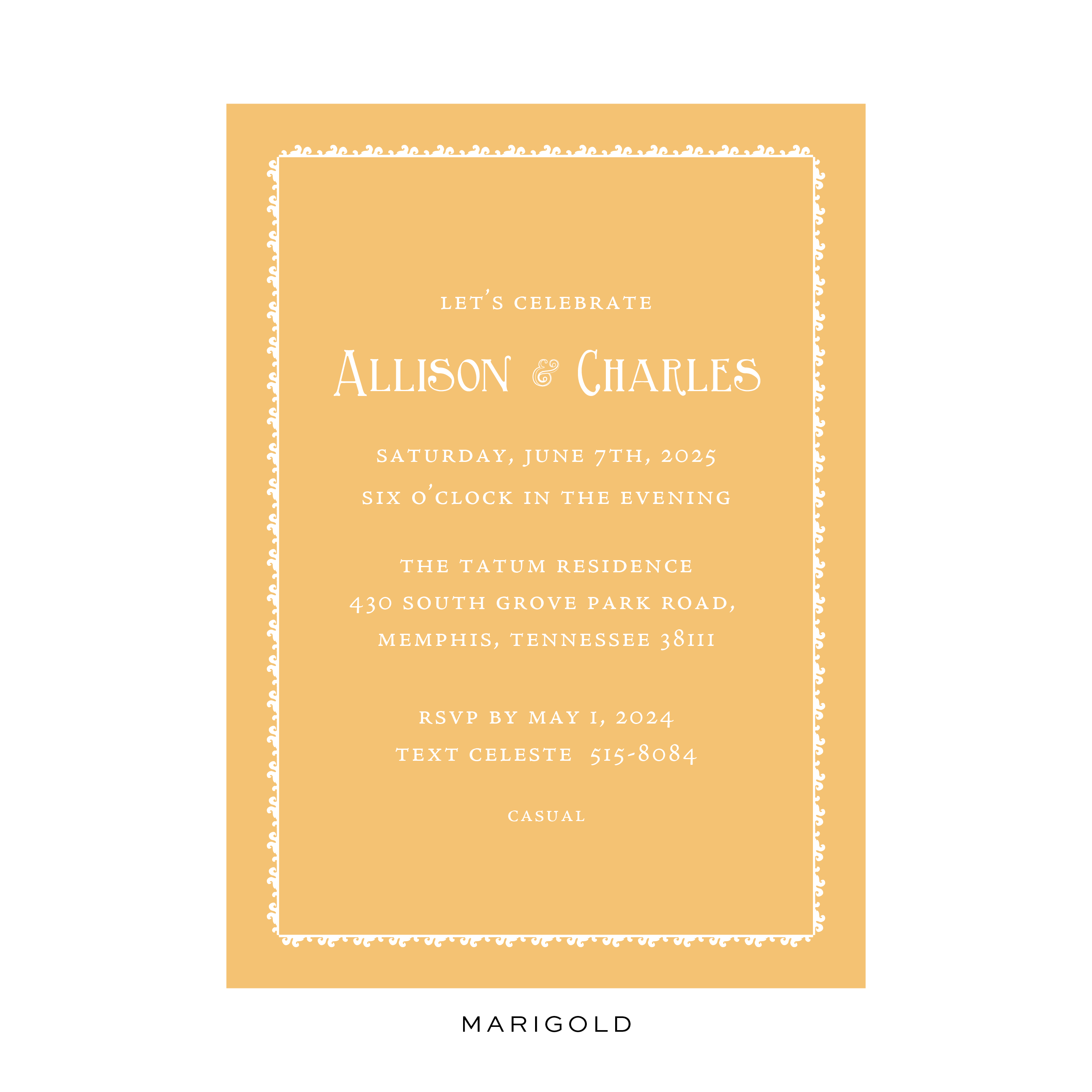 Allison Bridal Invitation