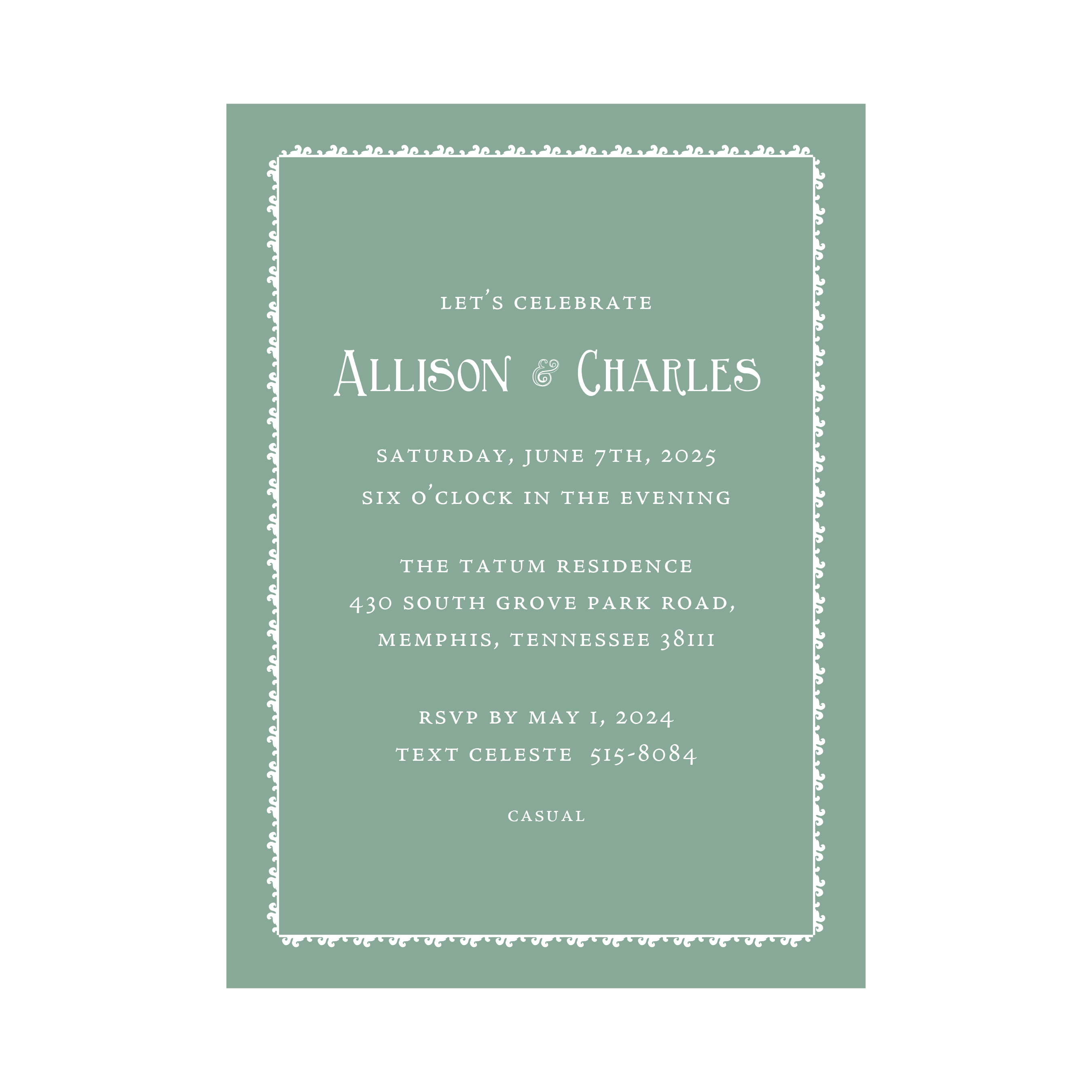 Allison Bridal Invitation