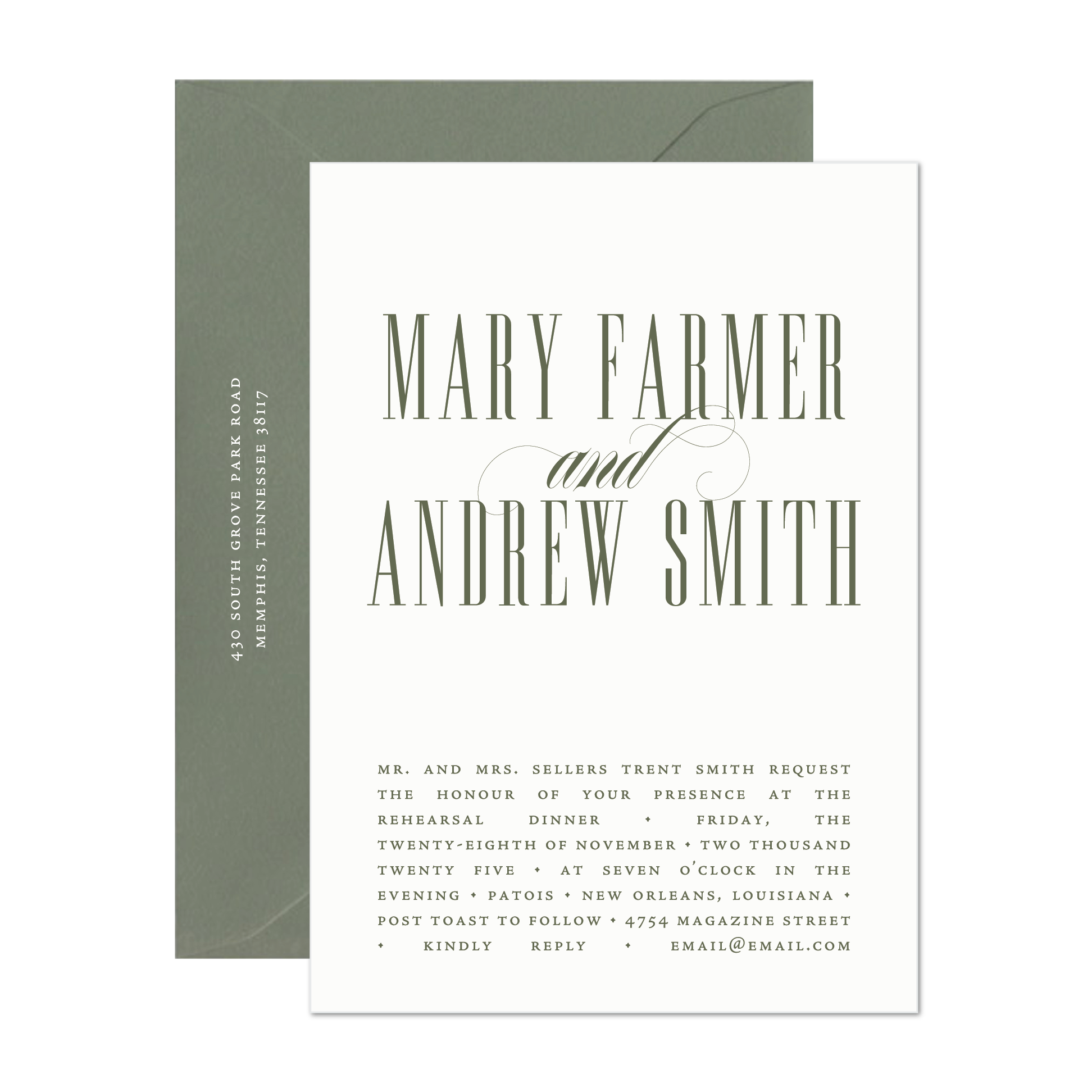 Andrew Rehearsal Dinner Invitation