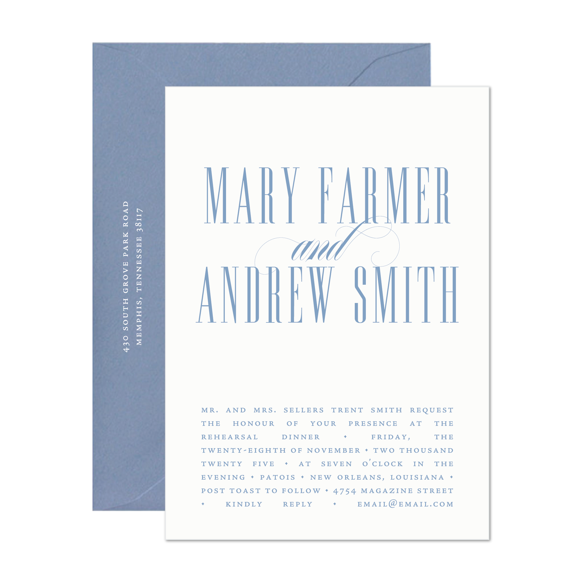 Andrew Rehearsal Dinner Invitation