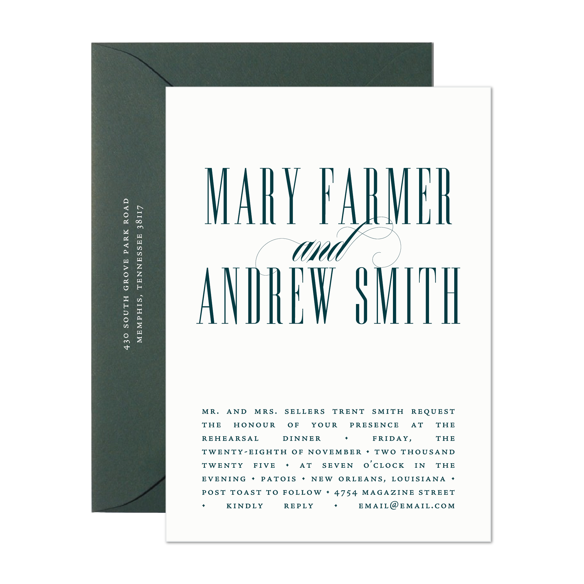 Andrew Rehearsal Dinner Invitation