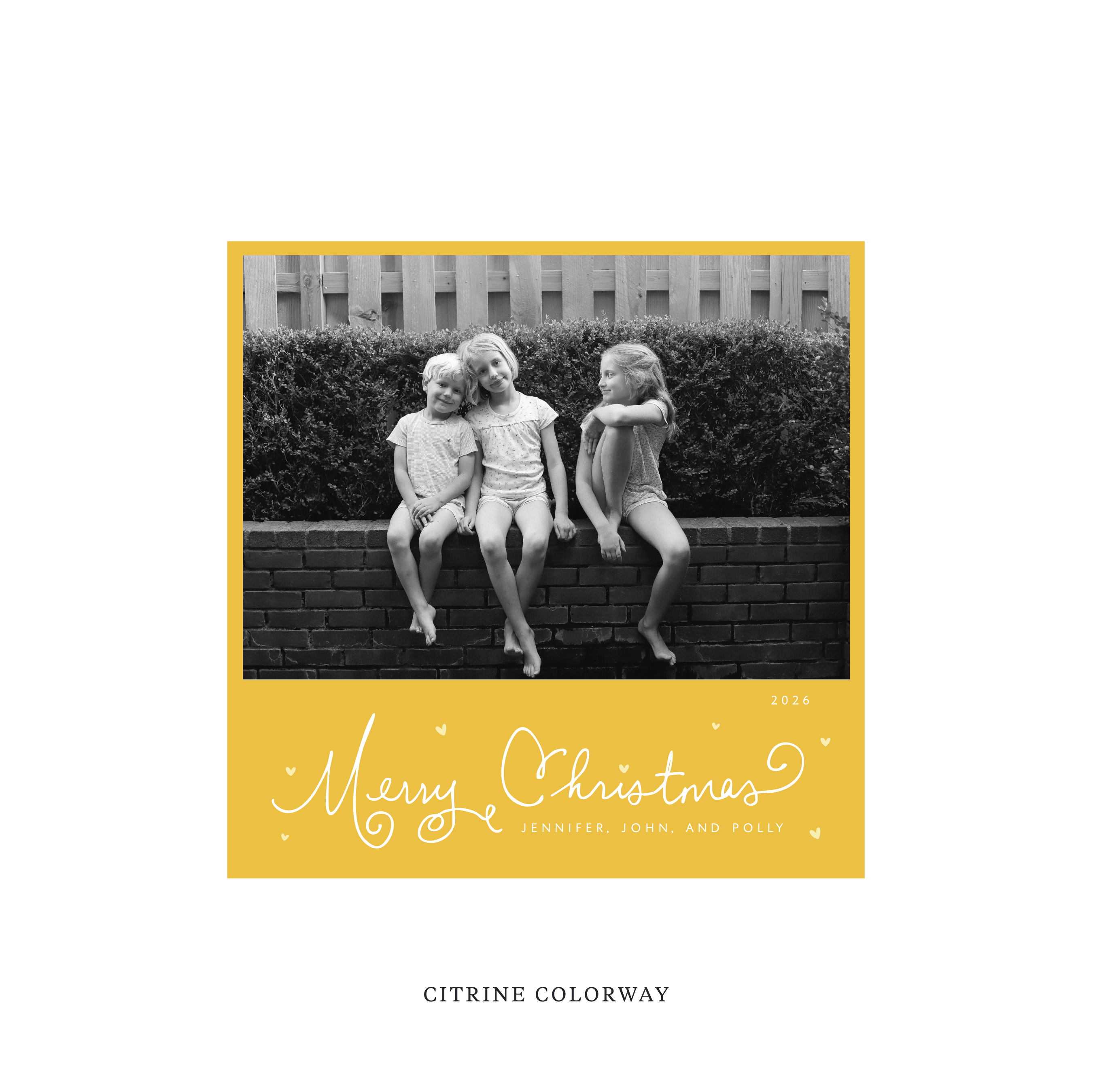 Sinclair Classic Flat Print Holiday Card, Square