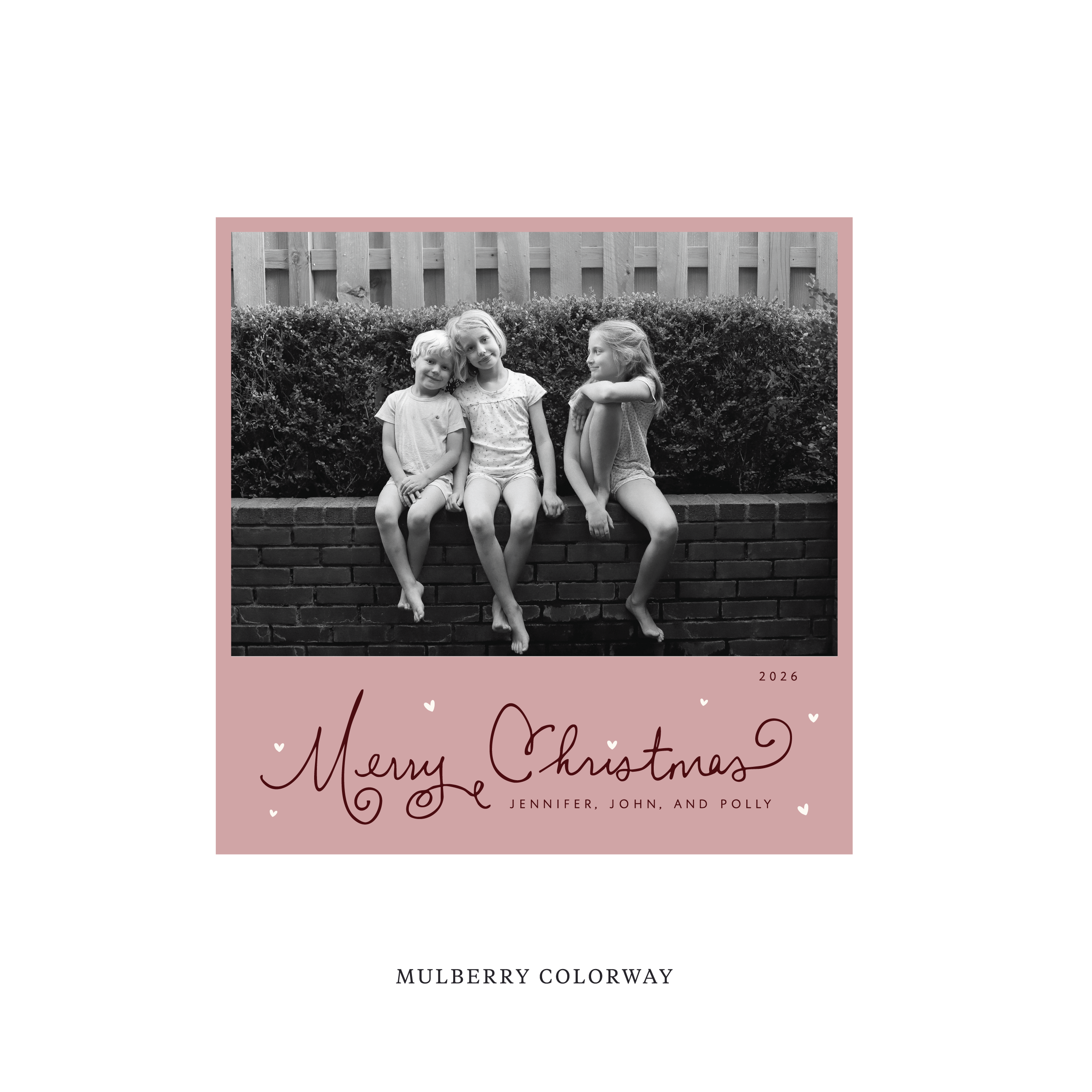 Sinclair Classic Flat Print Holiday Card, Square
