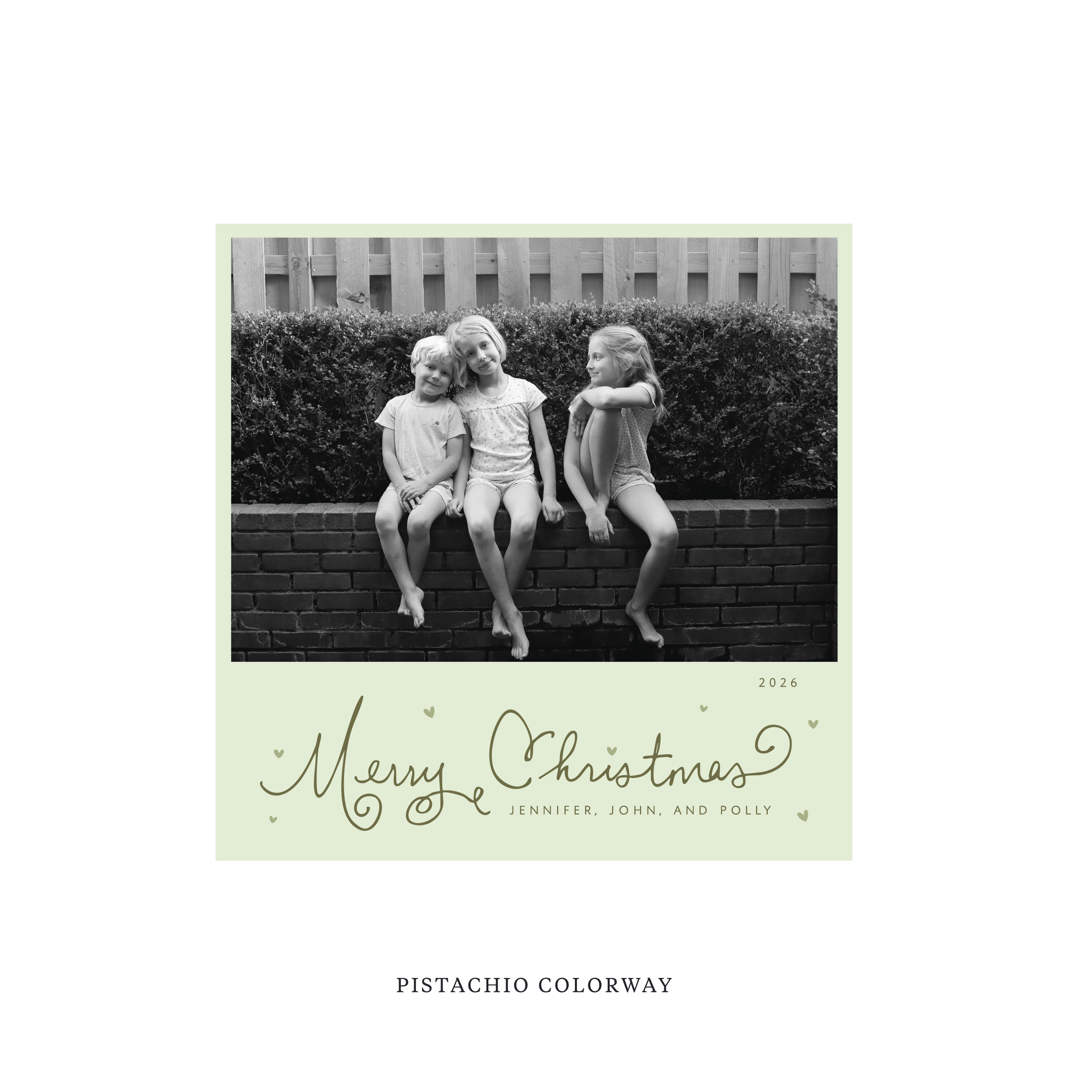 Sinclair Classic Flat Print Holiday Card, Square