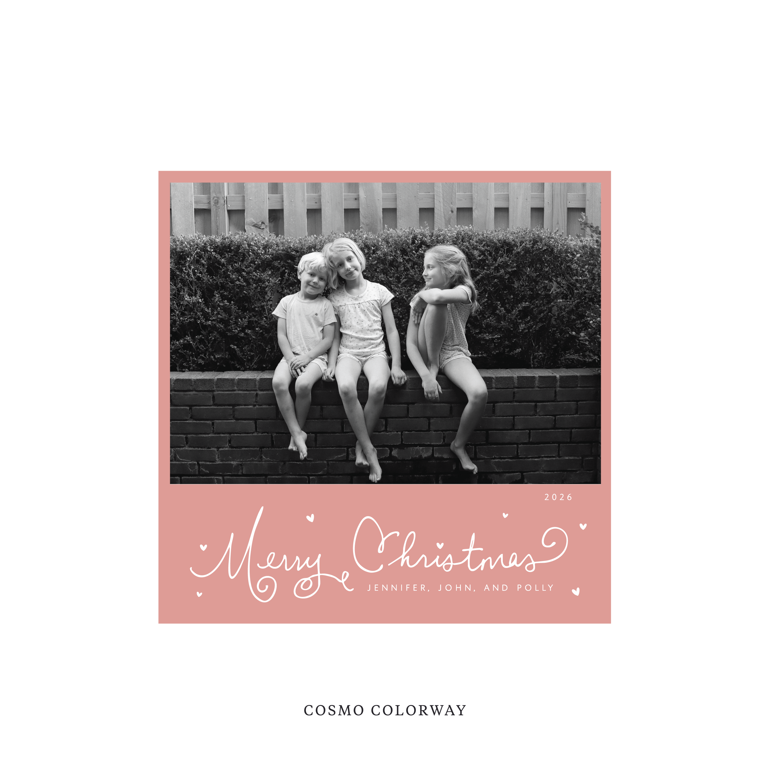 Sinclair Classic Flat Print Holiday Card, Square