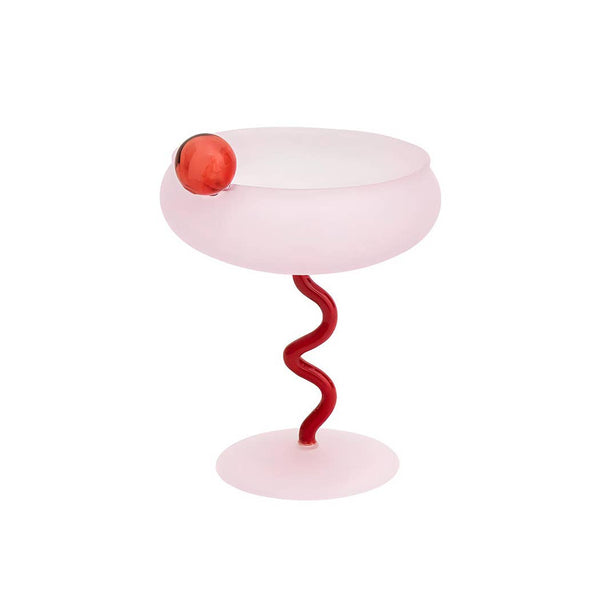 Lollipop Coupe Glass - Pink