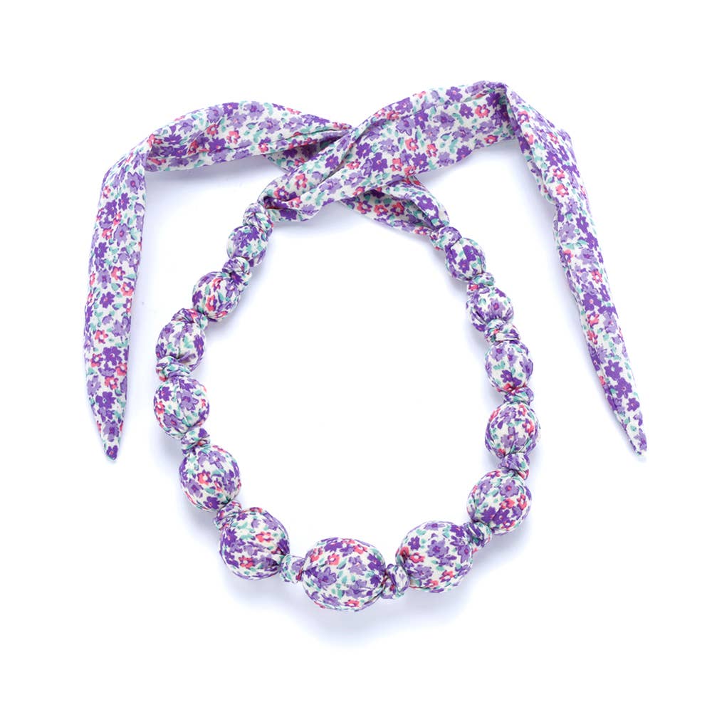 Girls Purple Floral Meadow Necklace