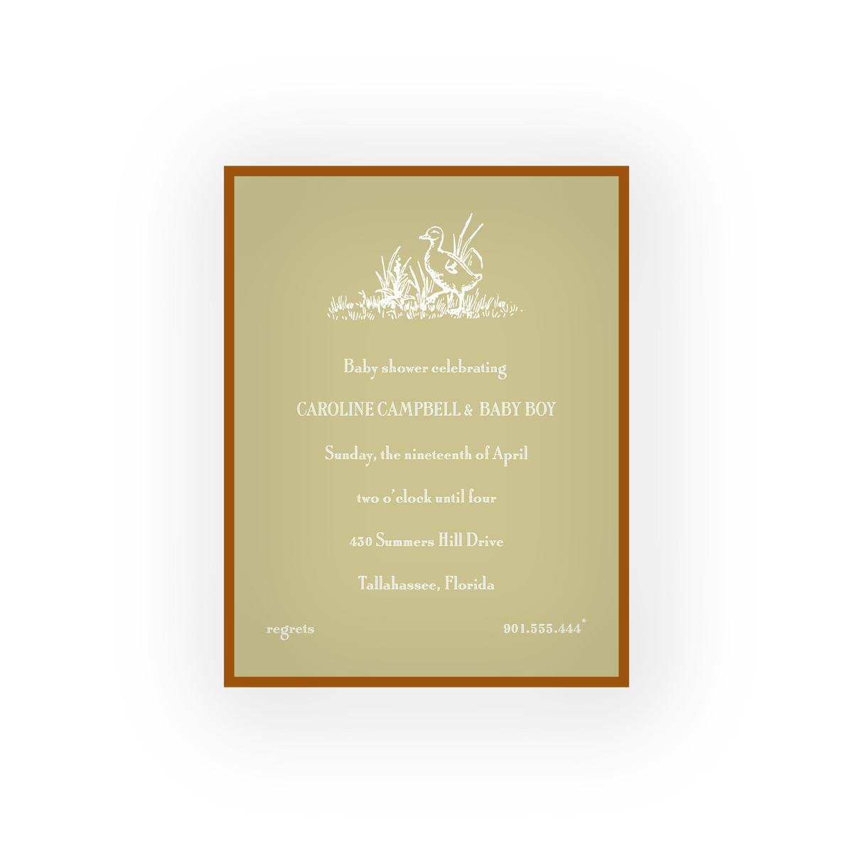 Heath Luxe Baby Shower Invitation
