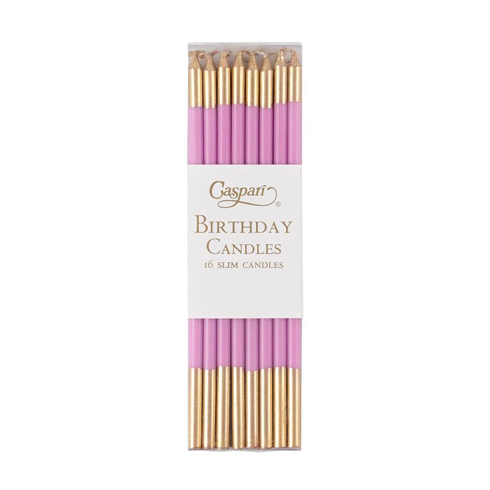 Candy Pink Slim Birthday Candles