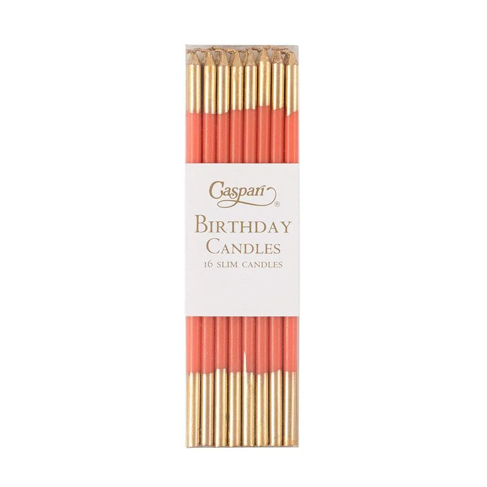 Orange Slim Birthday Candles