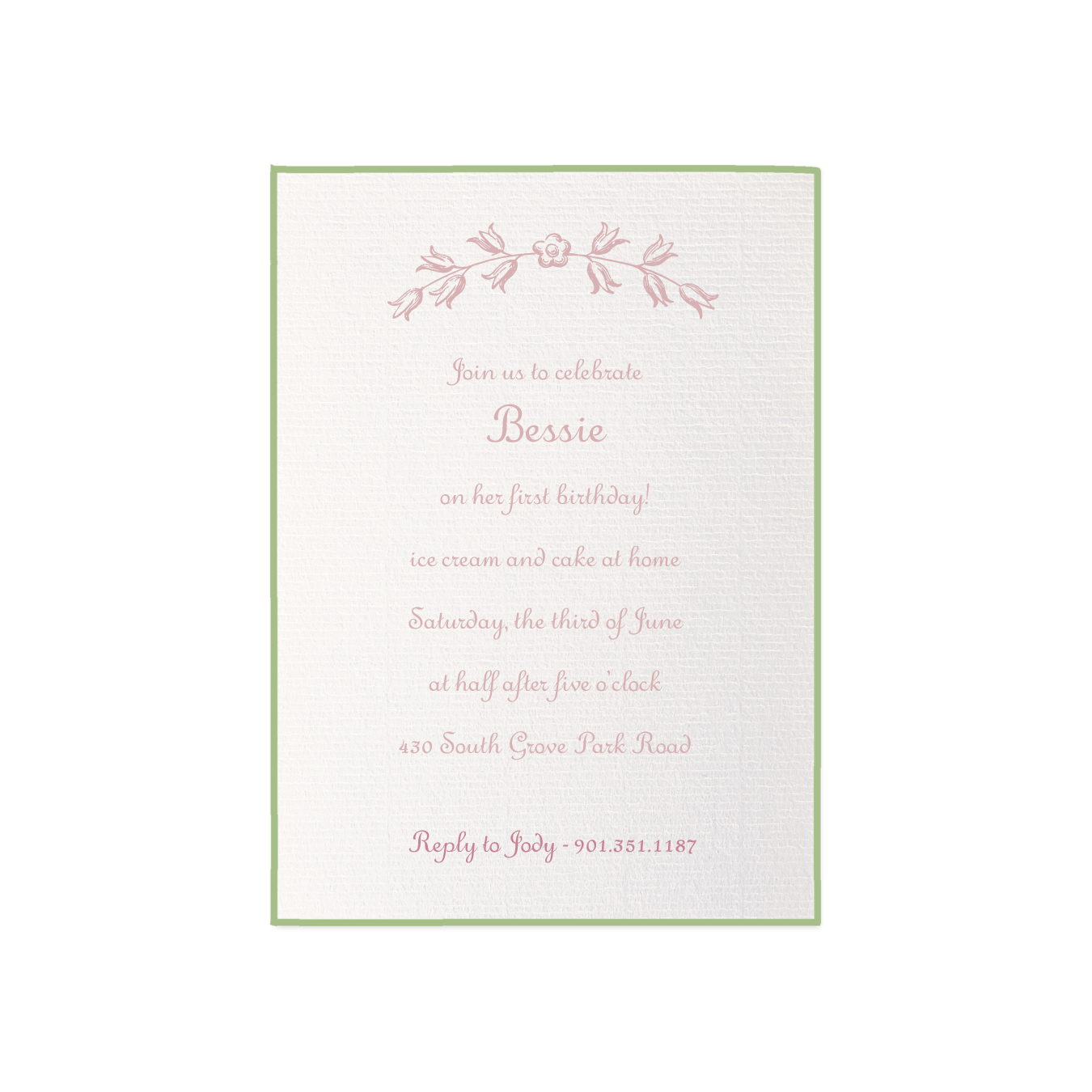 Campbell Motif Birthday Invitation
