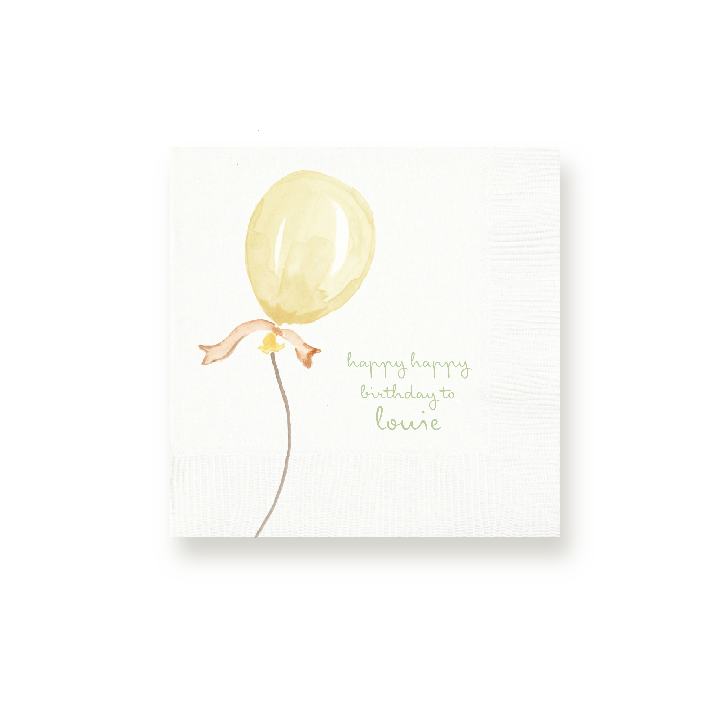 Balloon Birthday Cocktail Napkin – Green