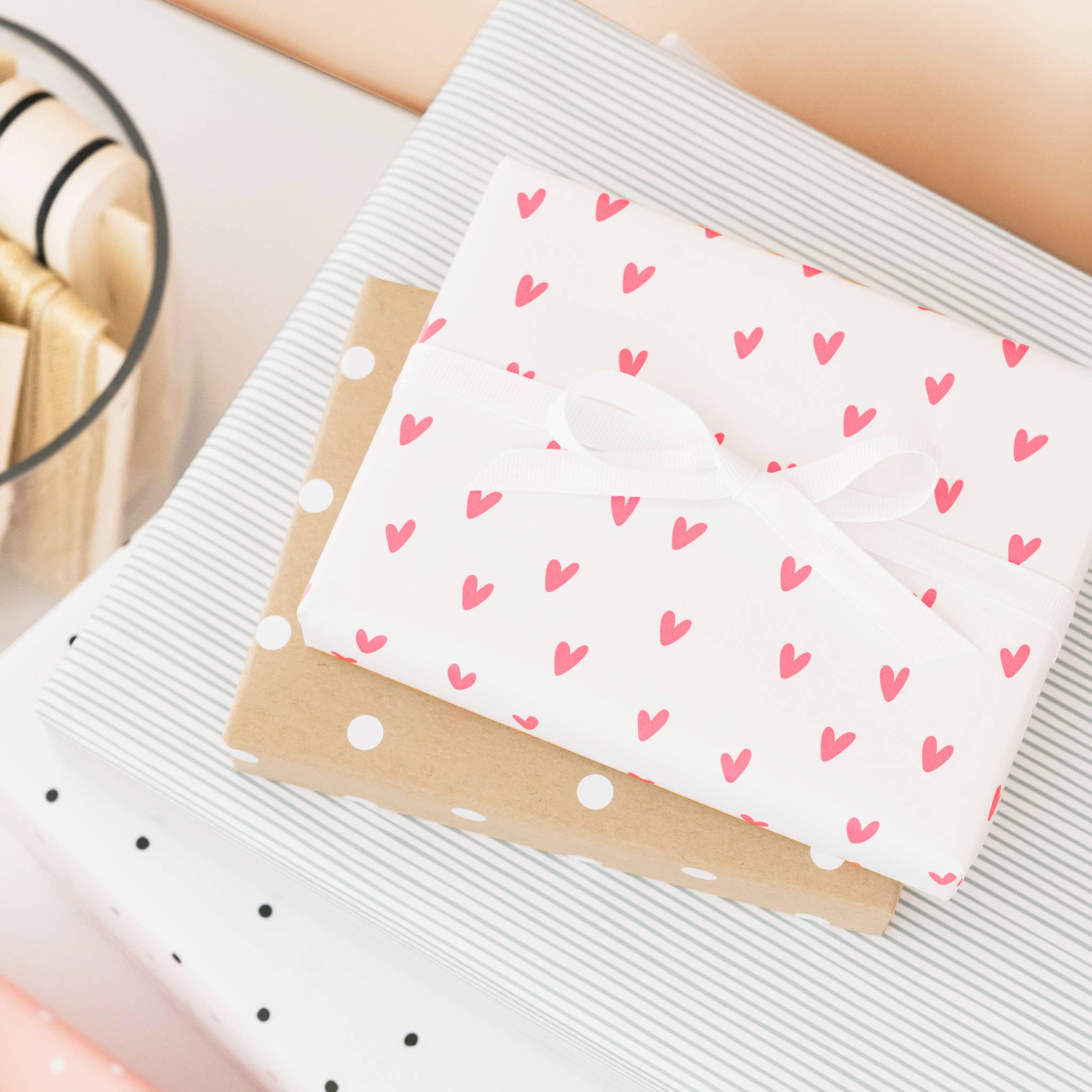 Blue Painted Stripe, Wrapping Paper Roll