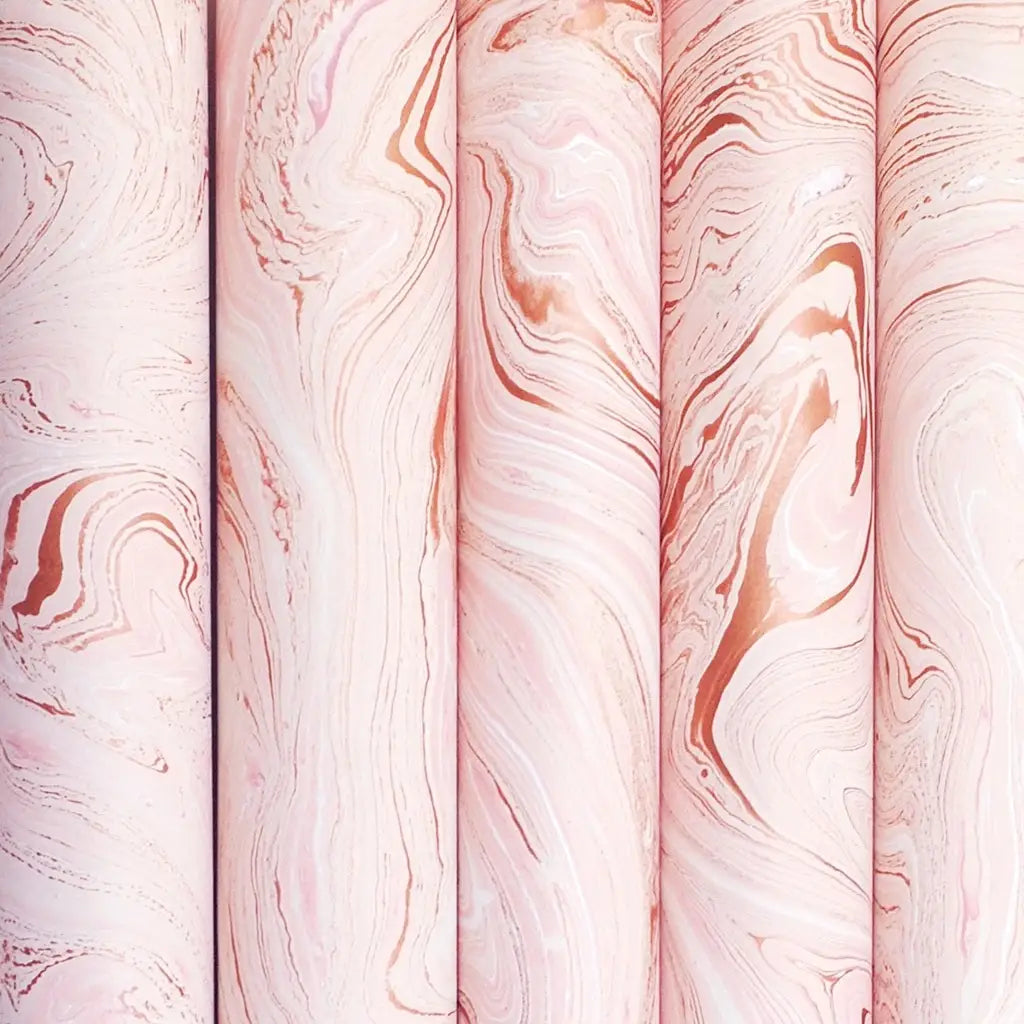 Rose Gold Marble Gift Wrap Sheets (Set of 3)
