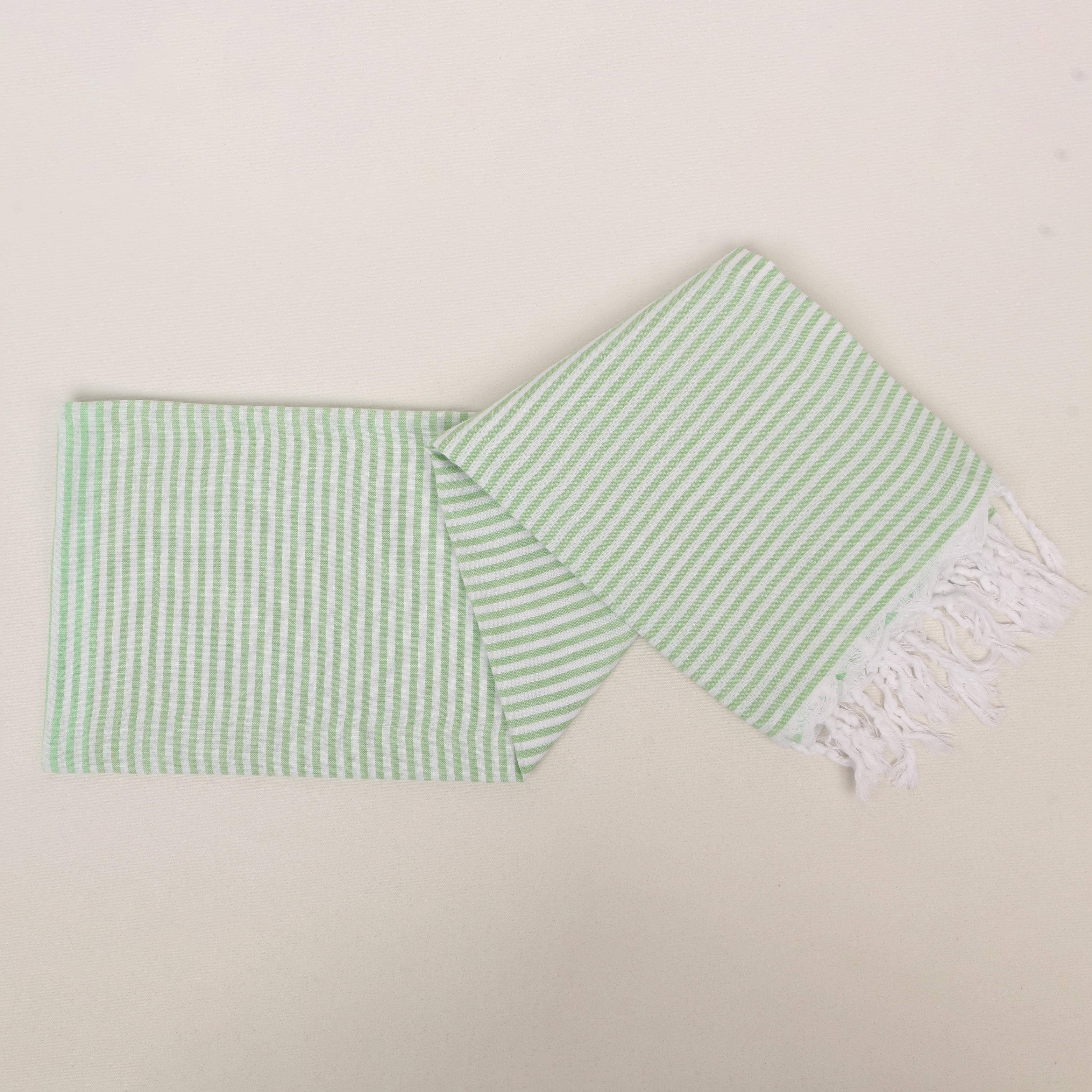 Striped Colorful Turkish Cotton Peshtemal Towel: Dark Navy Blue / Beach Towel