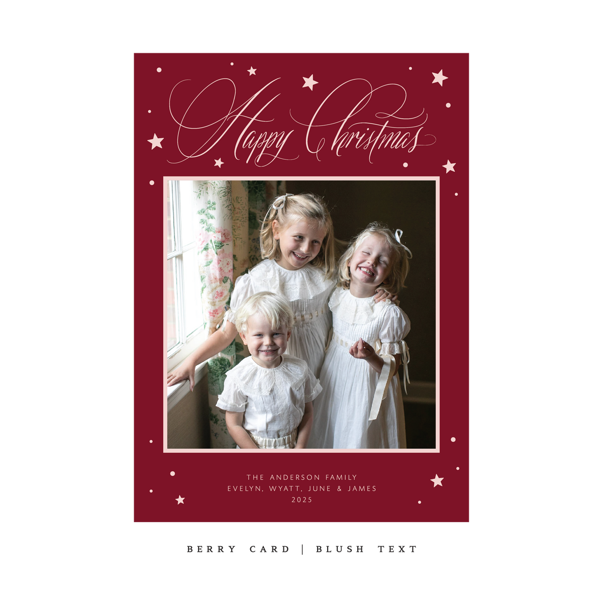 Keaton Classic Flat Print Holiday Card, Large (Archive)