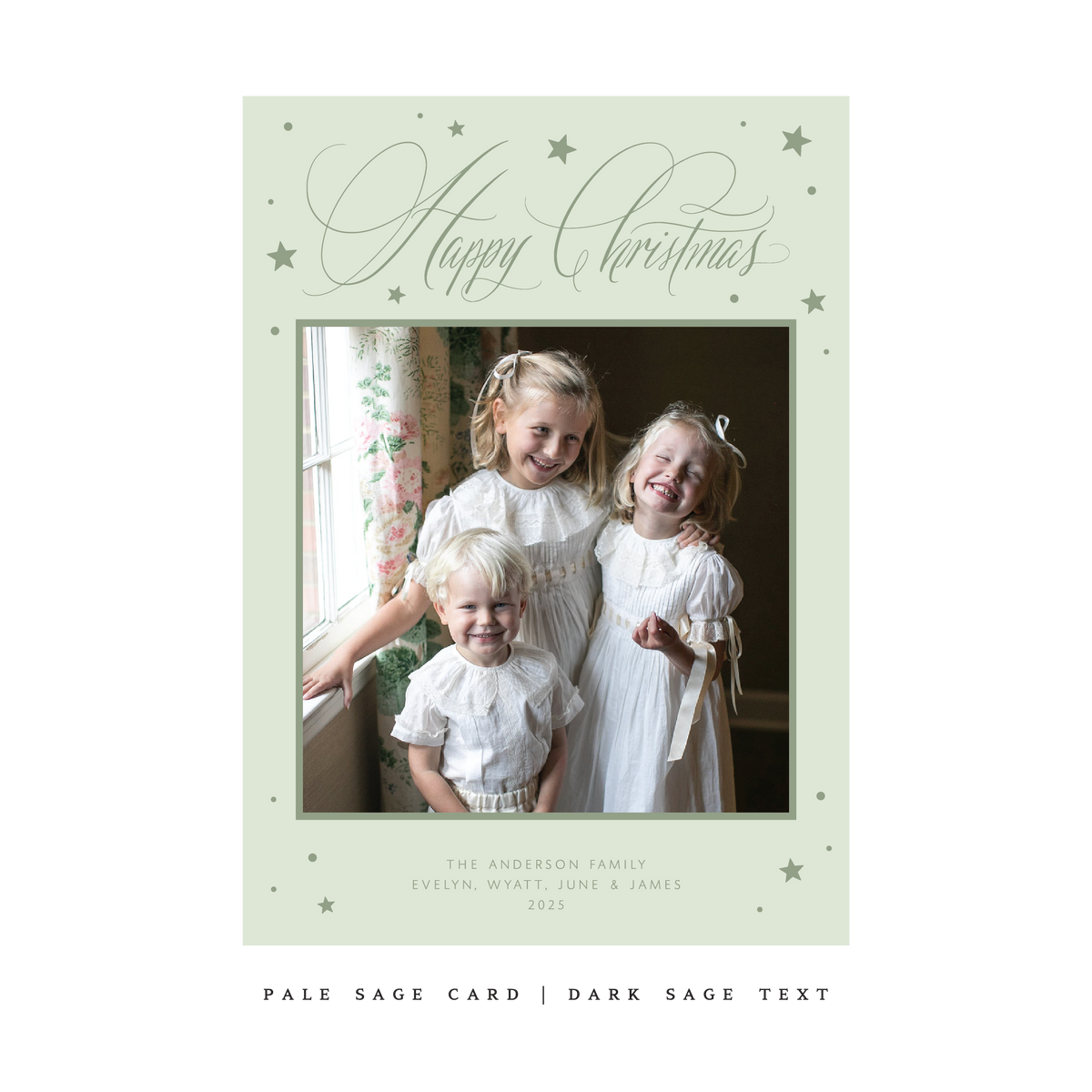 Keaton Classic Flat Print Holiday Card, Large (Archive)