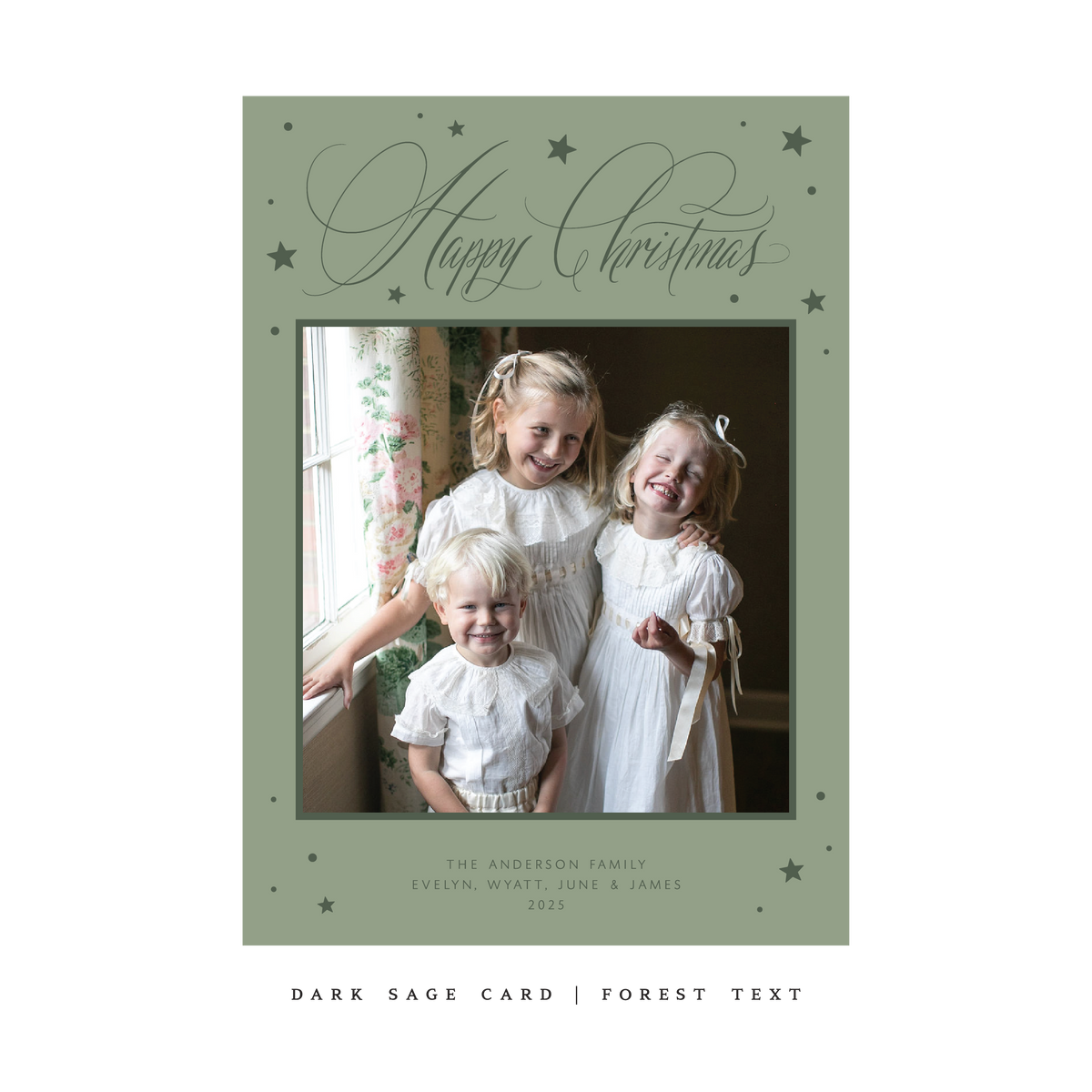 Keaton Classic Flat Print Holiday Card, Large (Archive)