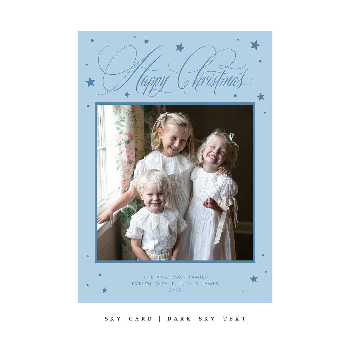 Keaton Classic Flat Print Holiday Card, Large (Archive)