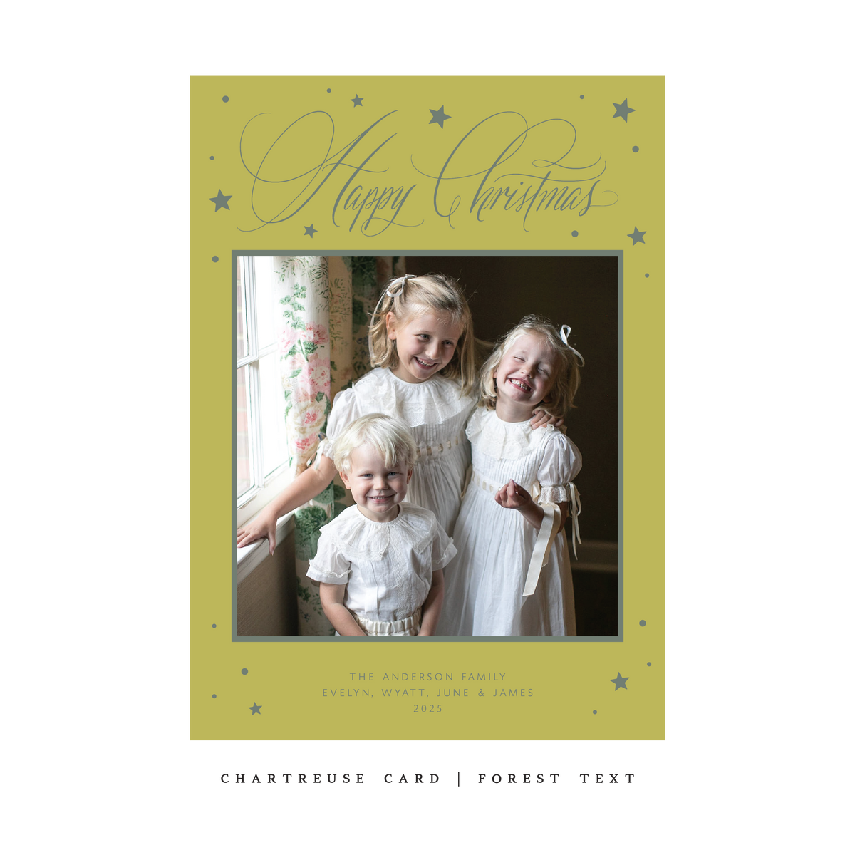 Keaton Classic Flat Print Holiday Card, Large (Archive)