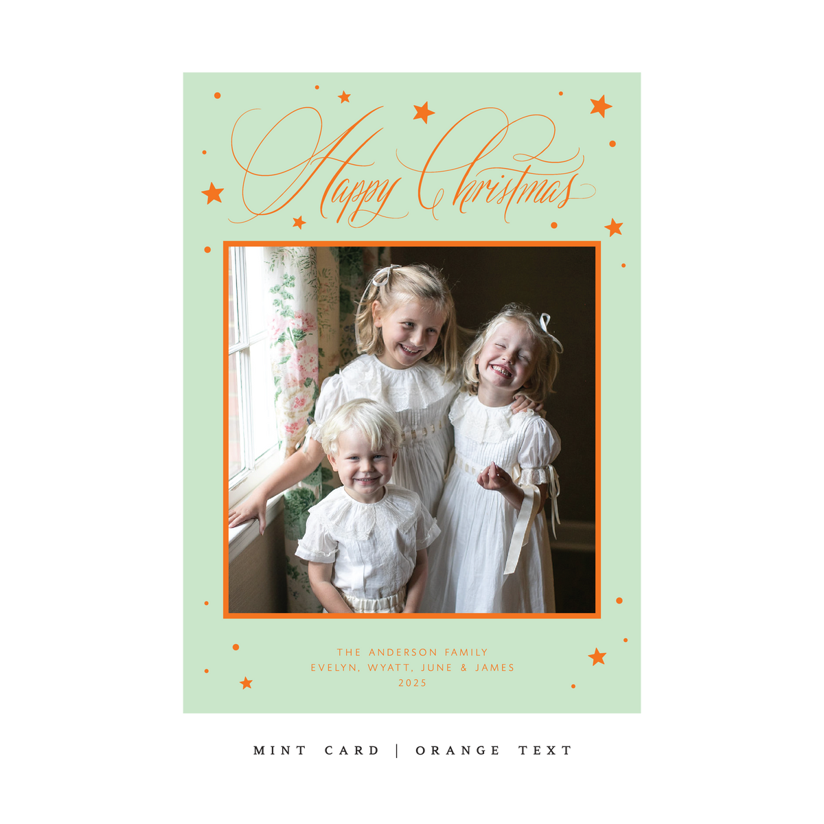 Keaton Classic Flat Print Holiday Card, Large (Archive)